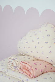 Muslin Pink Forget-me-not - Baby Swaddle Blanket