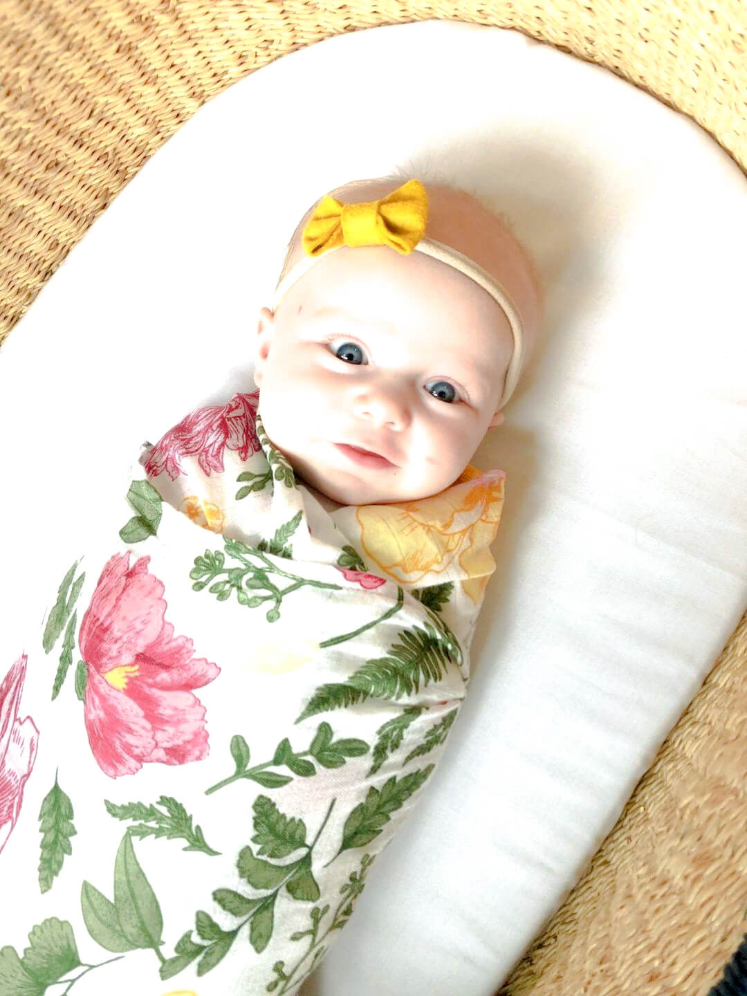 Bamboo Viscose Muslin Swaddle Floral Blanket