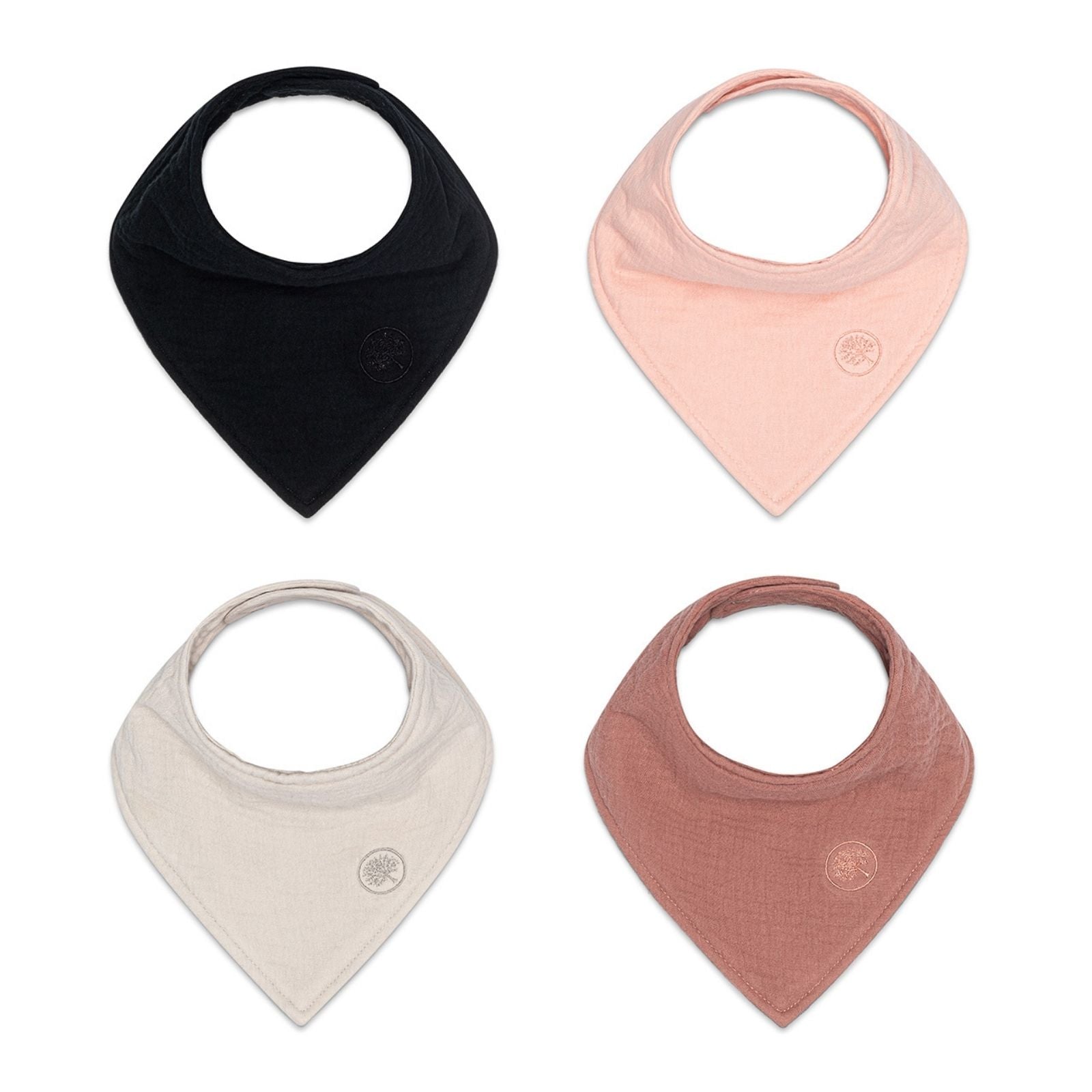 Bliss Muslin Bandana Bibs Set (4-pack)