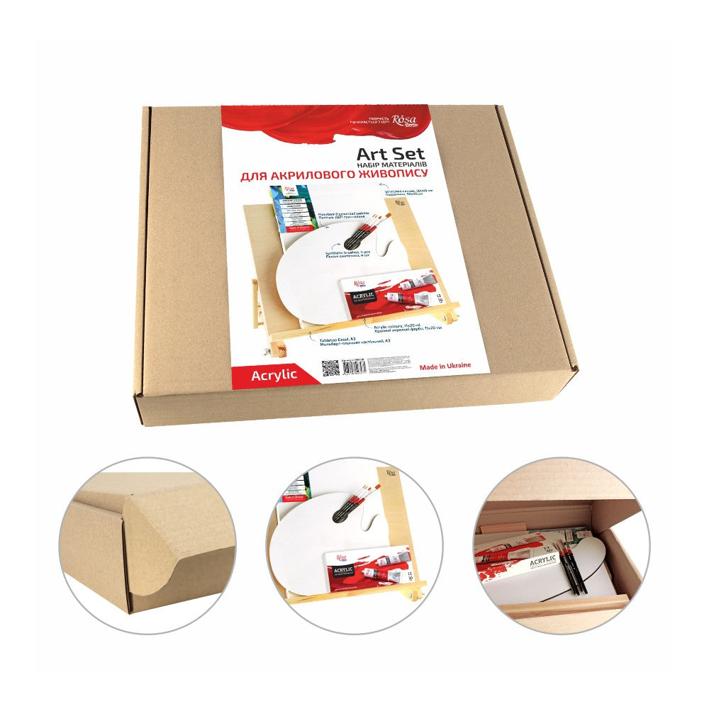 Complete Art Set For Acrylic Painting, Rosa Studio,