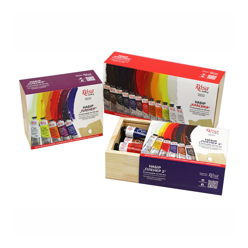 Oil Colours Set  "classic", 45ml/1.5oz, Rosa Gallery