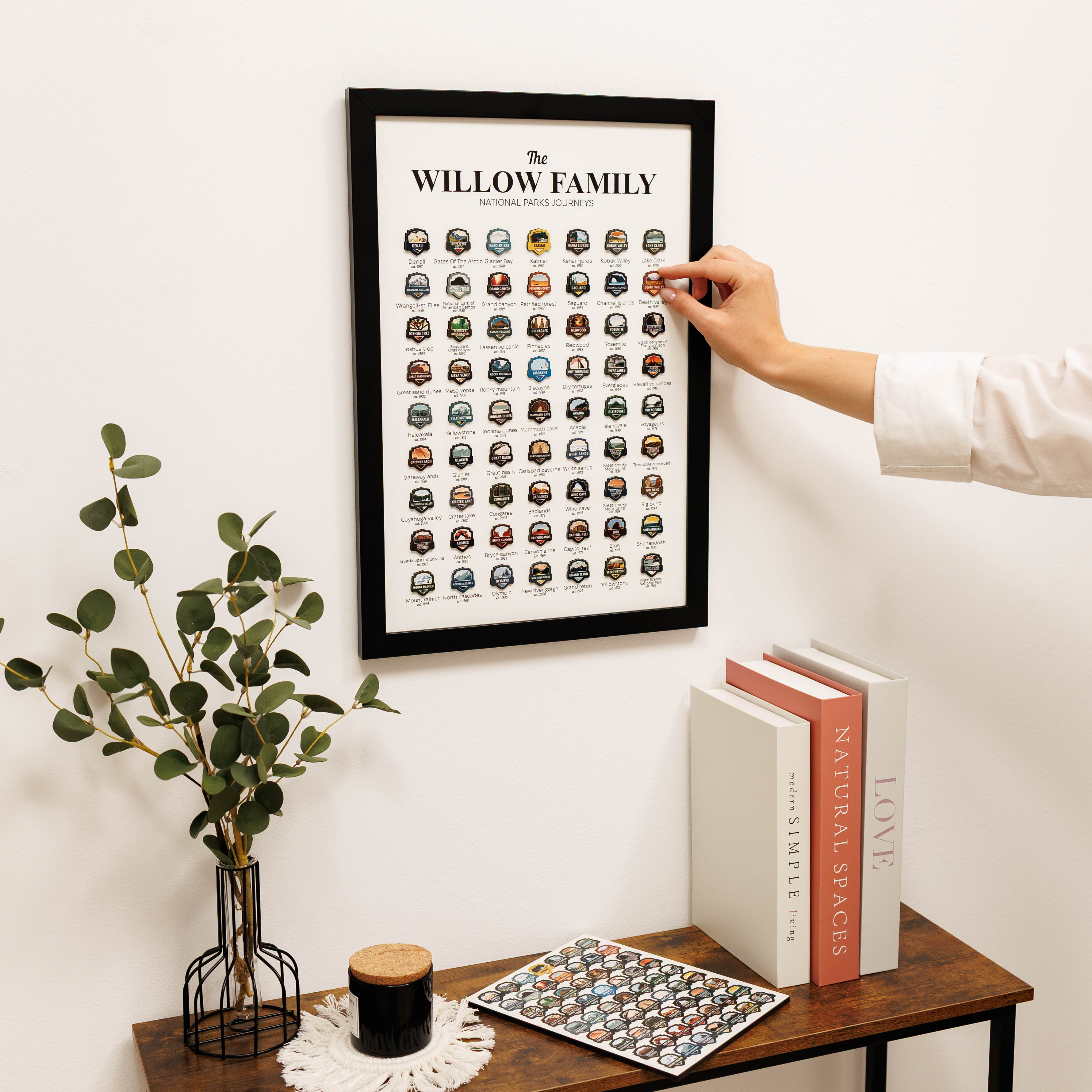 Poster Travel Tracker National Parks Usa