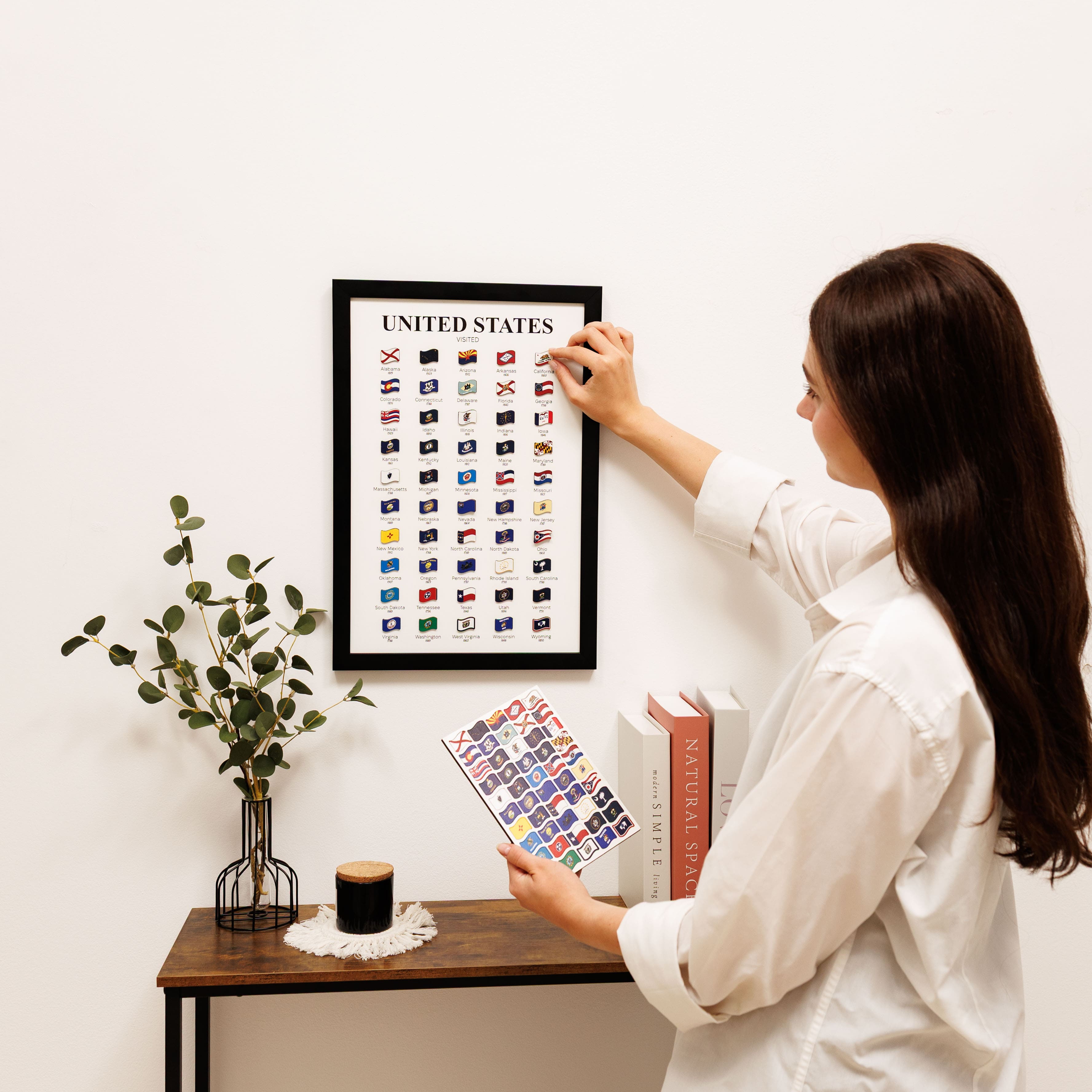 Poster Travel Tracker States Usa