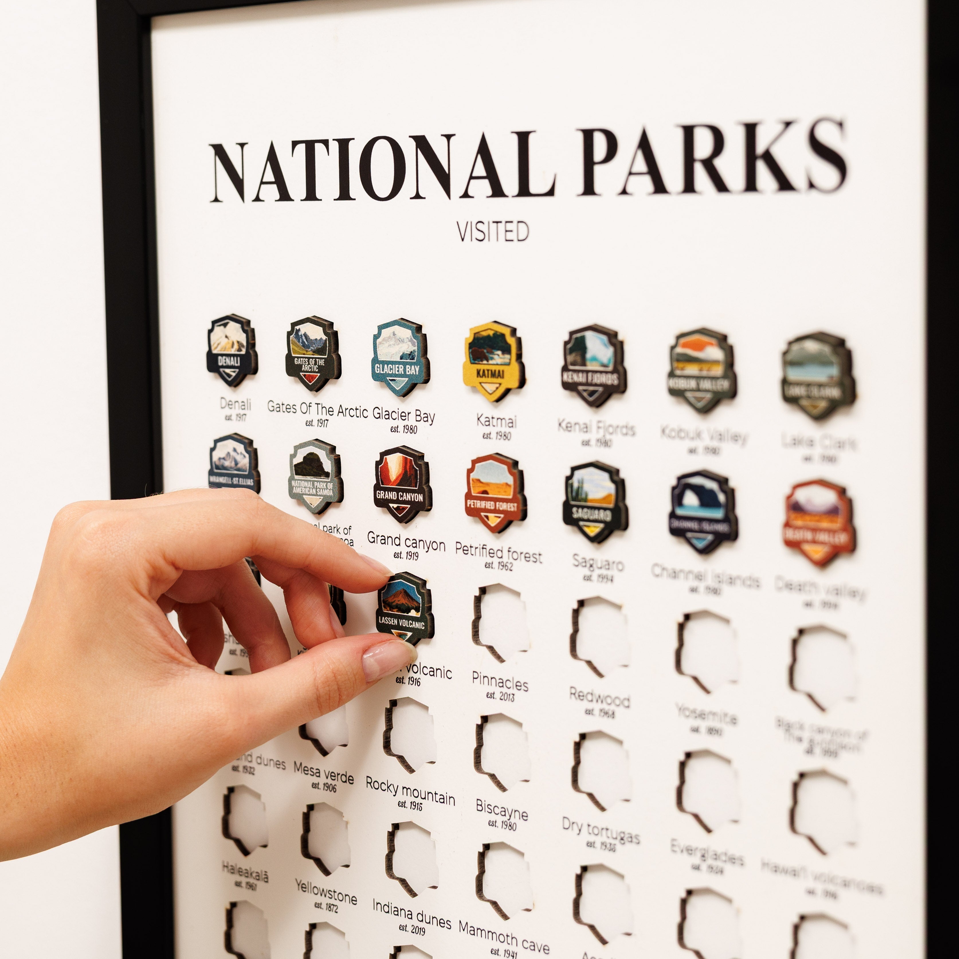 Poster Travel Tracker National Parks Usa