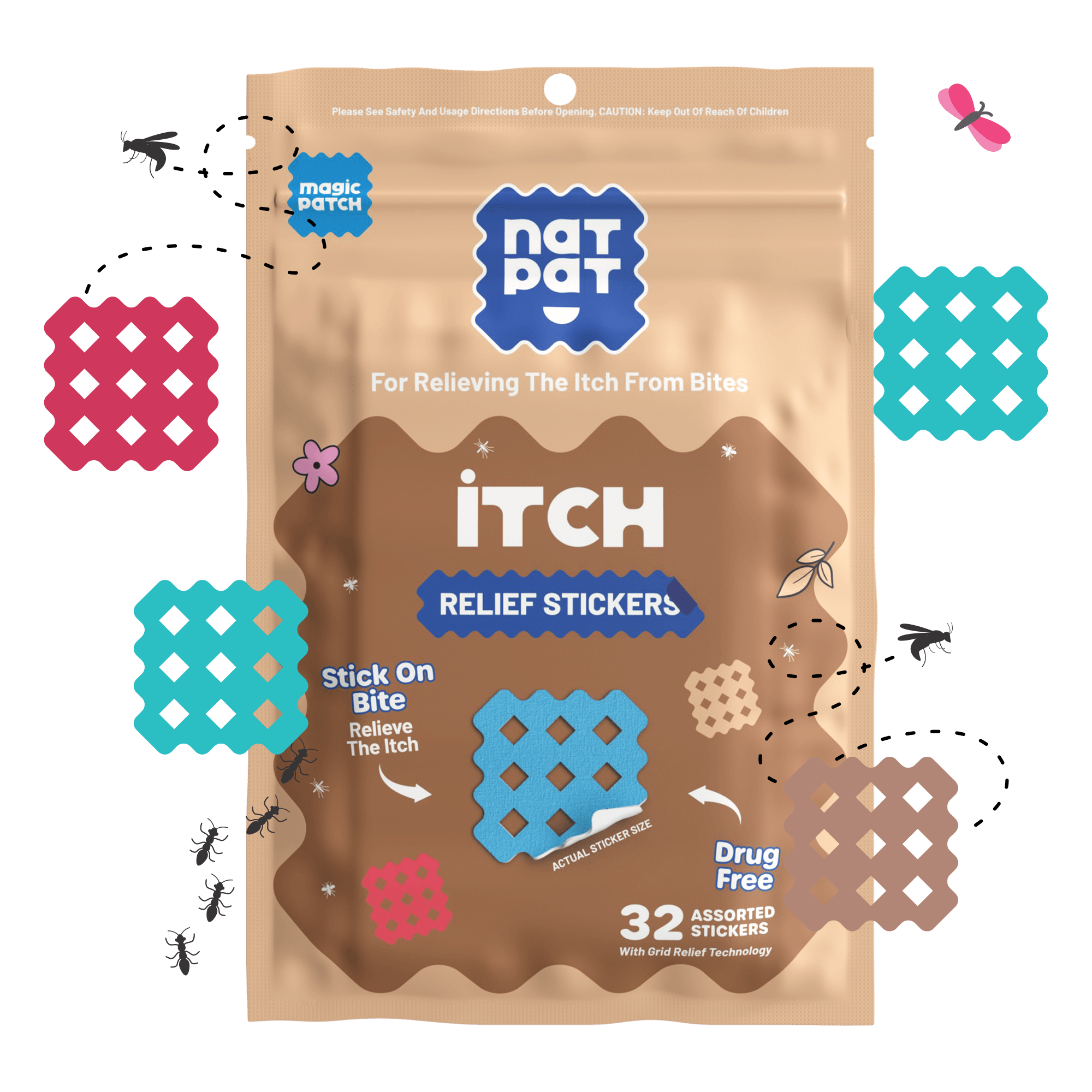 Magicpatch Itch Relief Patches | Anti-itch Treatment For Mosquito Bite Relief