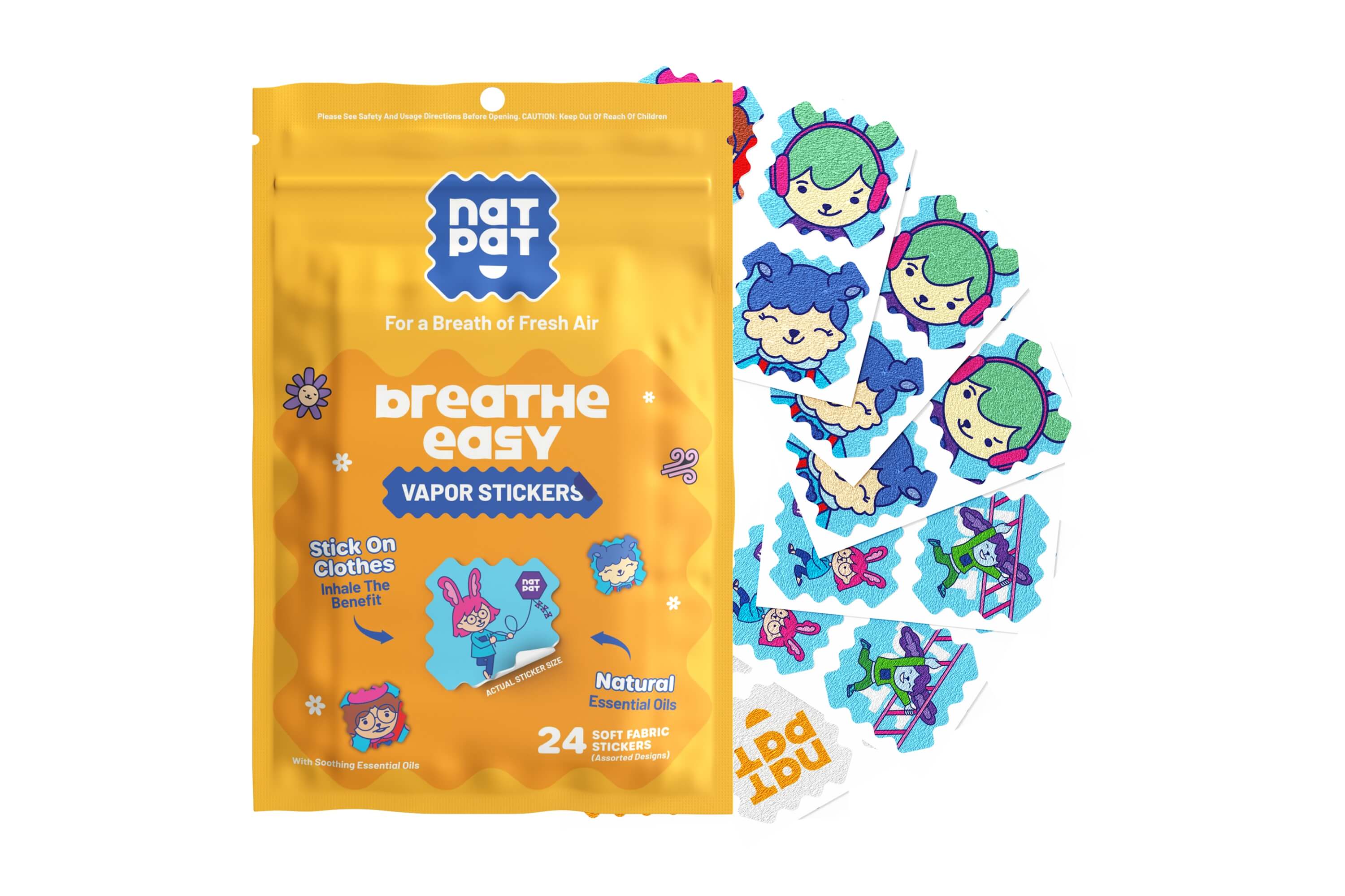 Stuffypatch - Breath Easy Stickers