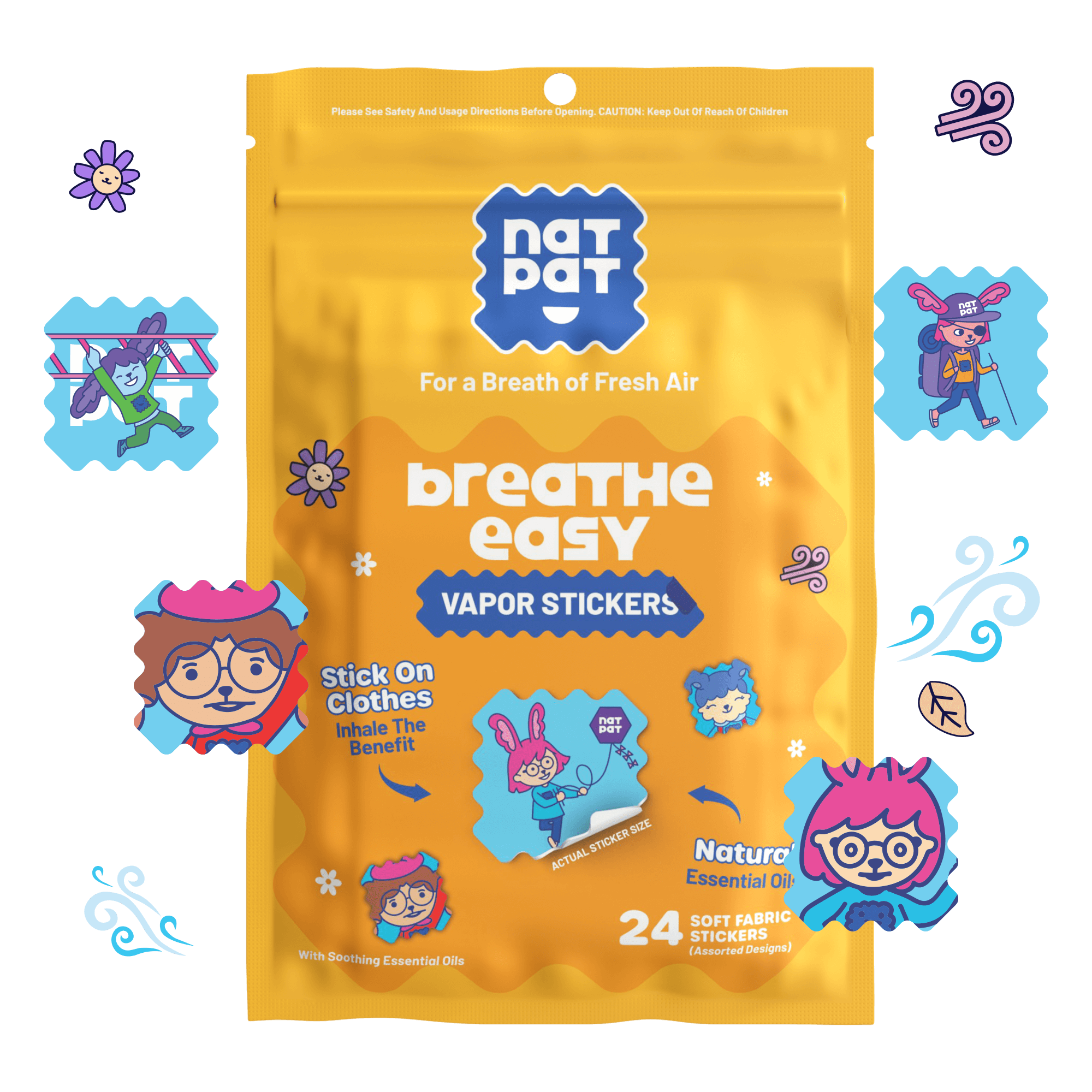 Stuffypatch - Breath Easy Stickers