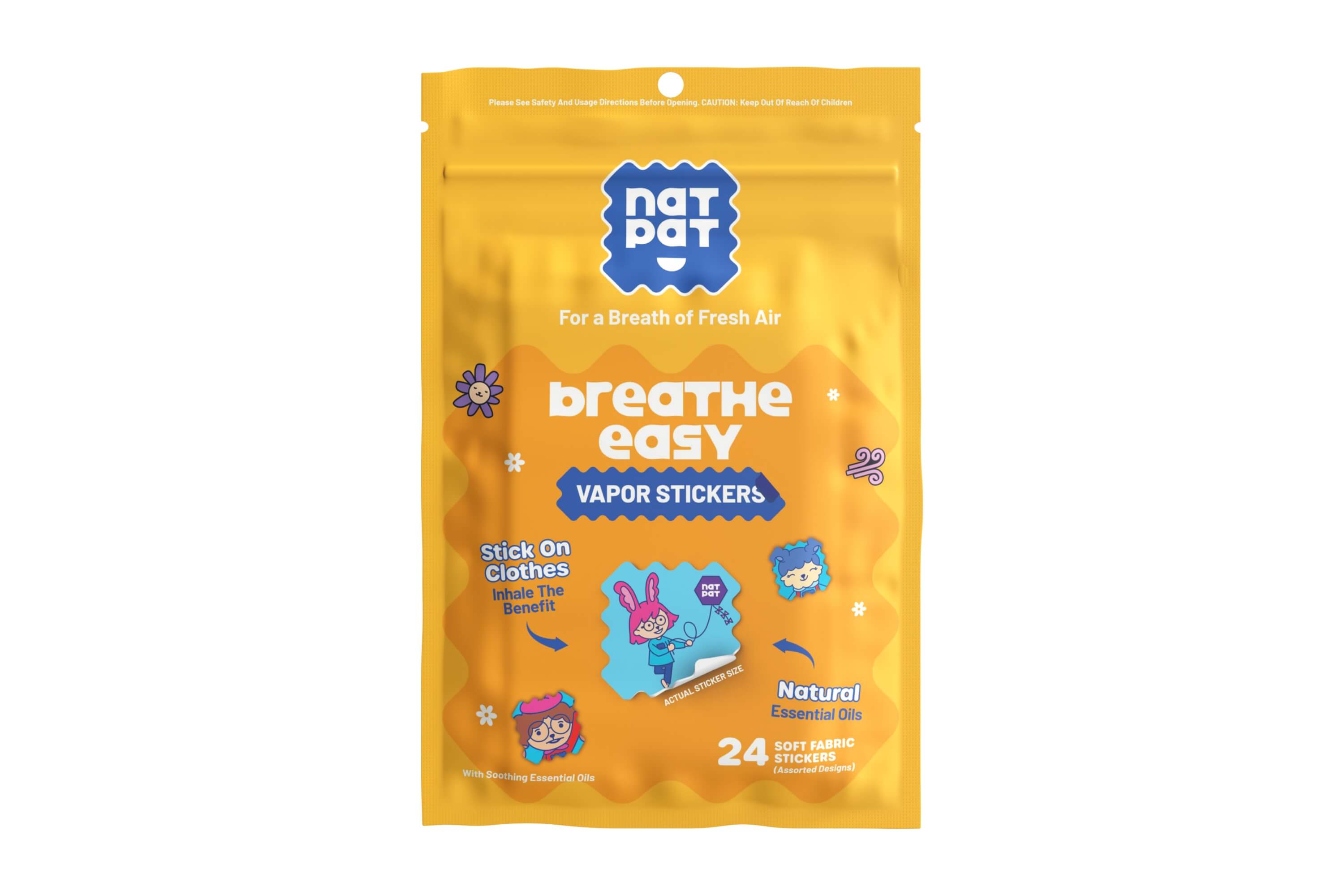 Stuffypatch - Breath Easy Stickers