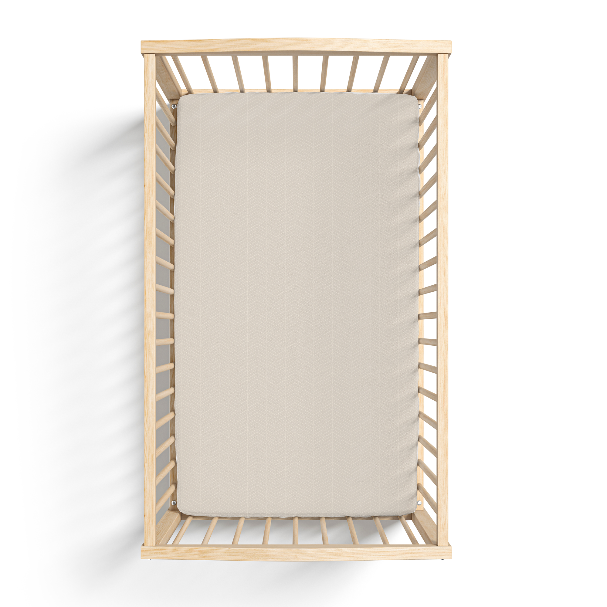 Jersey Knit Polyester Crib Sheet In Herringbone Haven