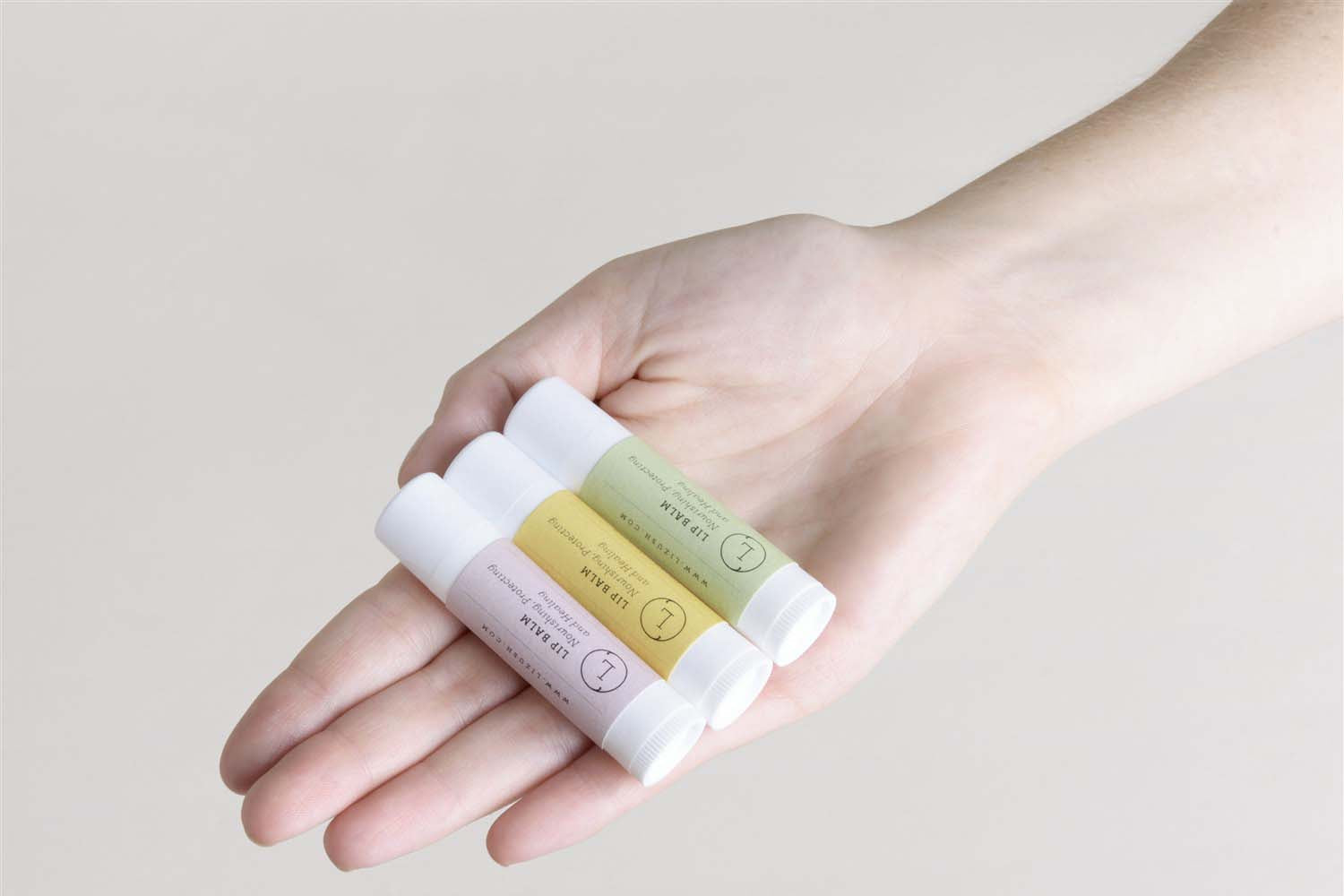 Lip Balm, Set Of 3 Natural Unscented Lip Balms