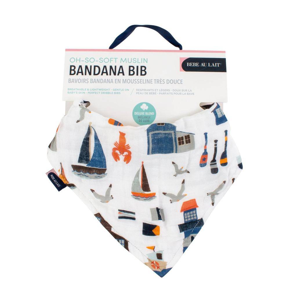 Nautical Oh So Soft Muslin Bandana Bib