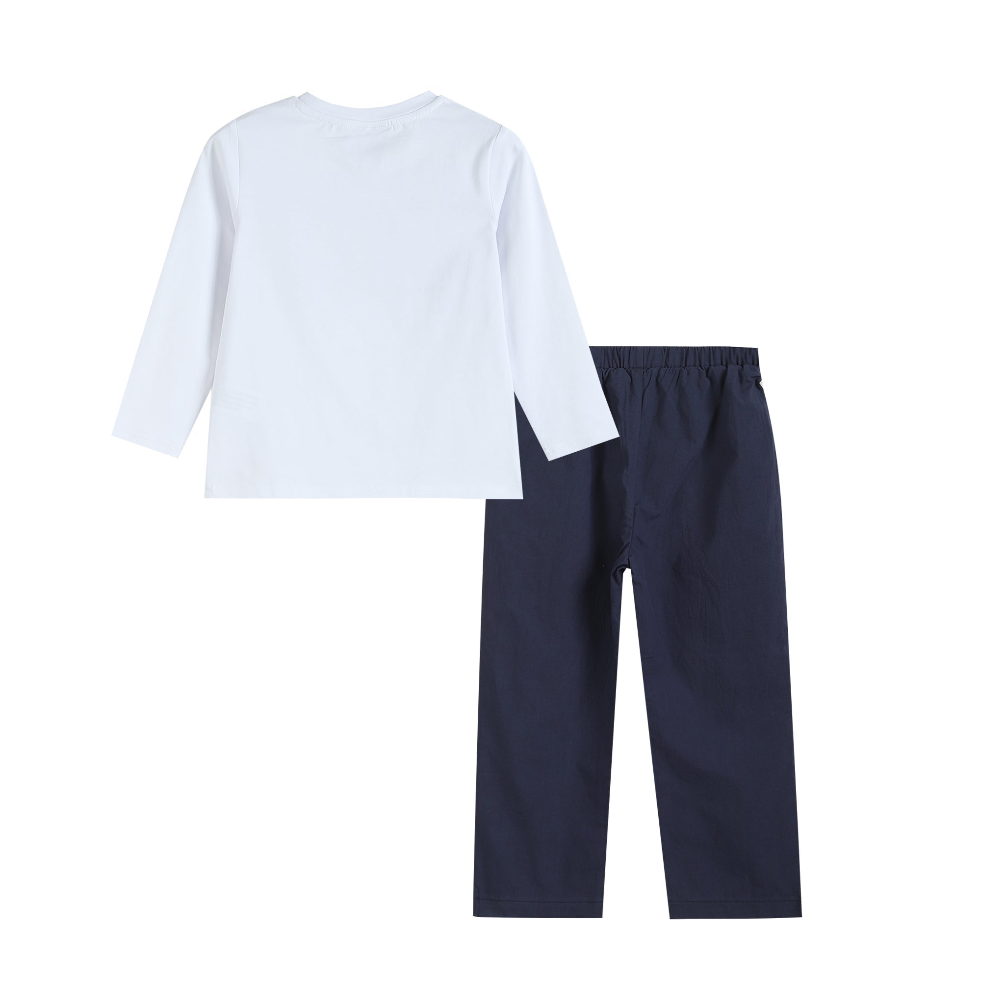 Navy And White Christmas Tree 2 Pc Shirt And Pants Set