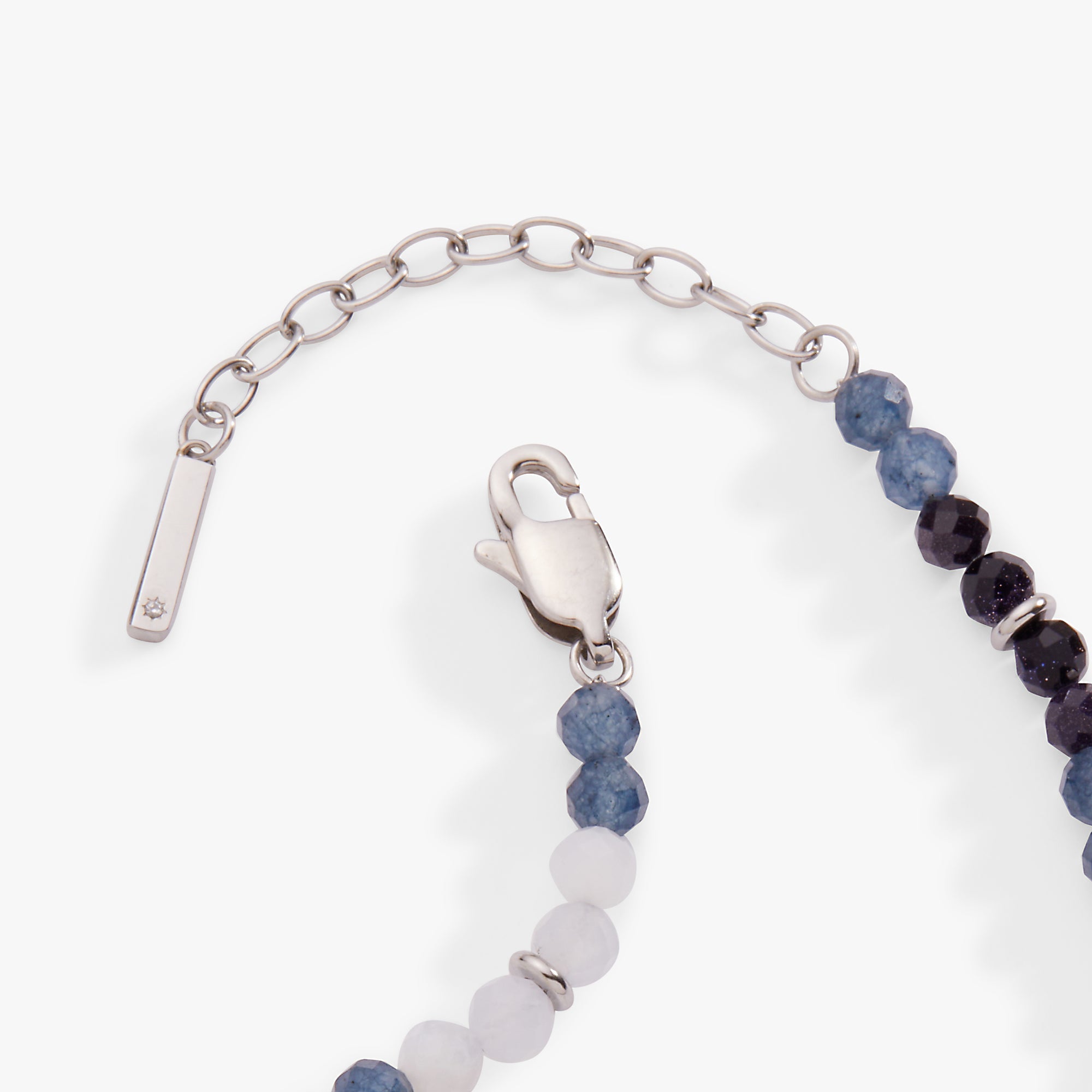 Blue Ombre Semi-precious Beaded Anklet