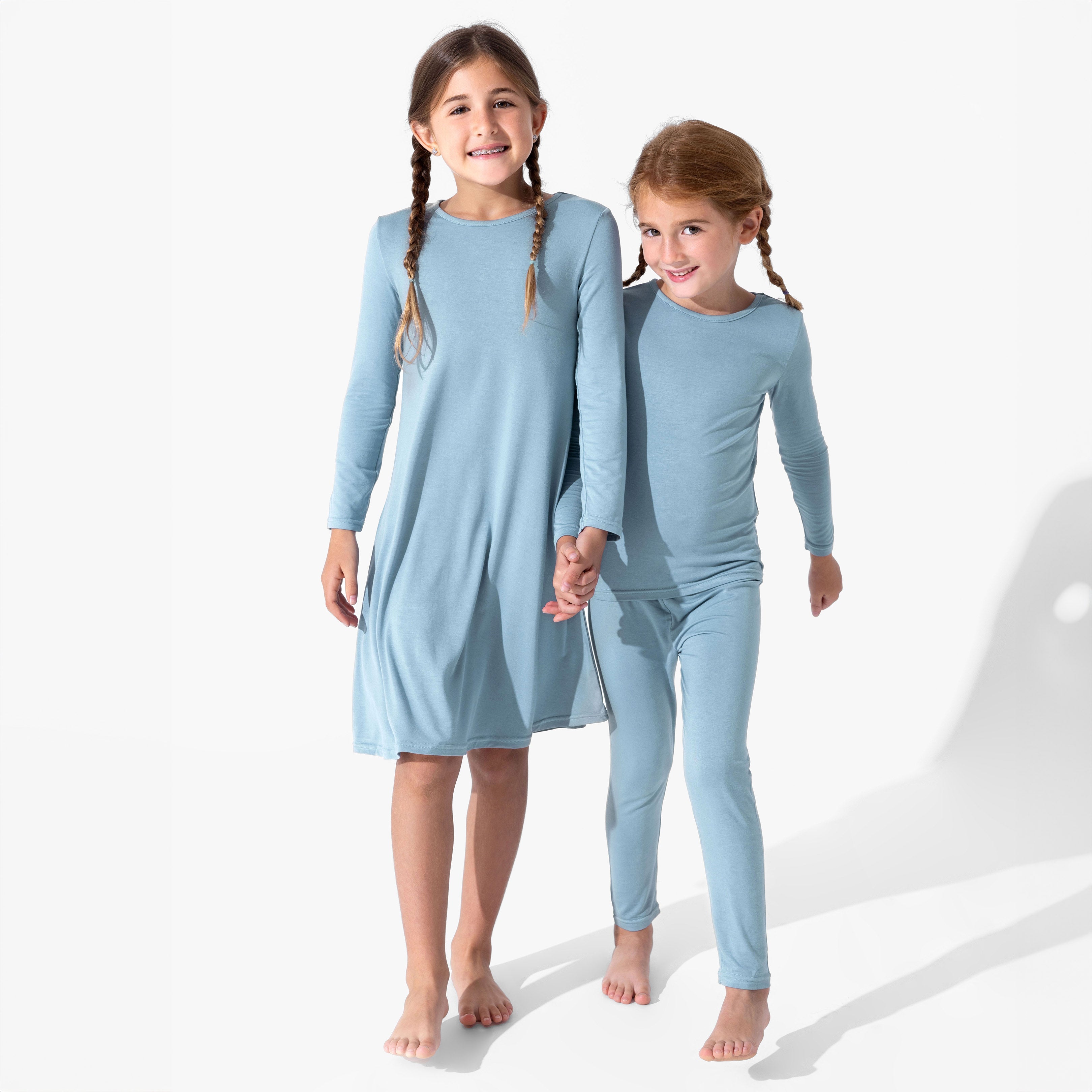 Oasis Teal Bamboo Kids Pajamas