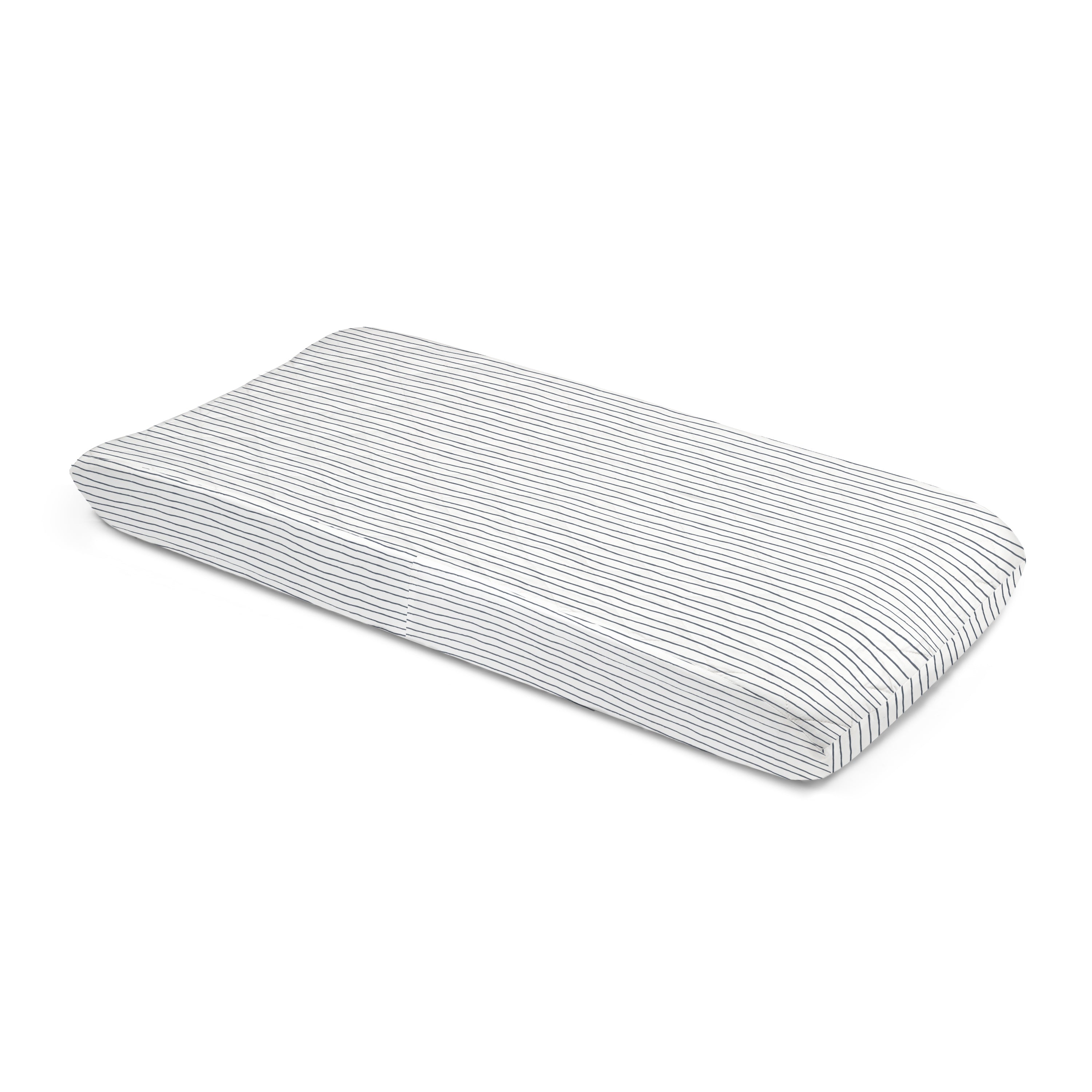 Organic Cotton Changing Pad Cover - Cobi Blue Stripes