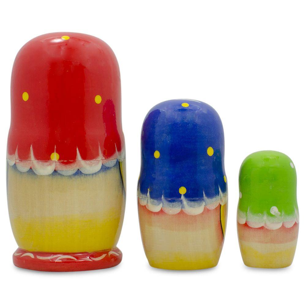 3 Strawberries Multi-color  Nesting Dolls 4 Inches