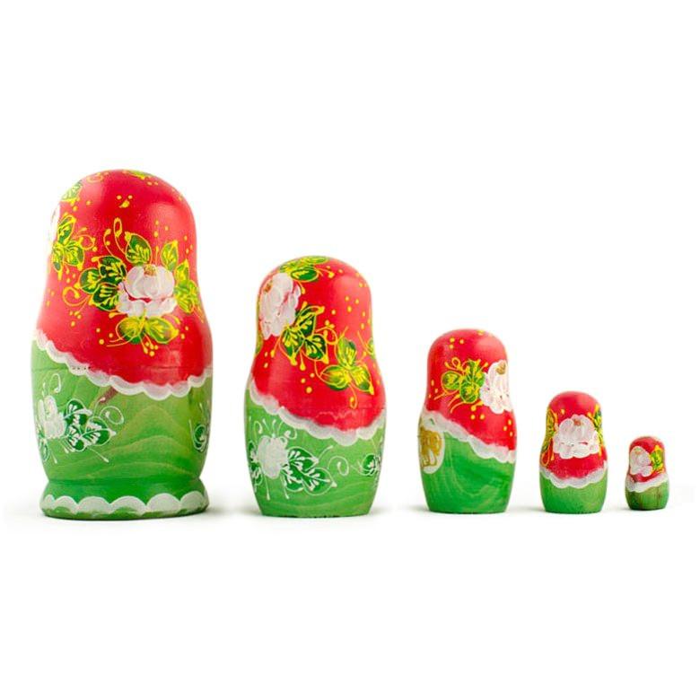 Set Of 5 Olga Nesting Dolls 6.5 Inches