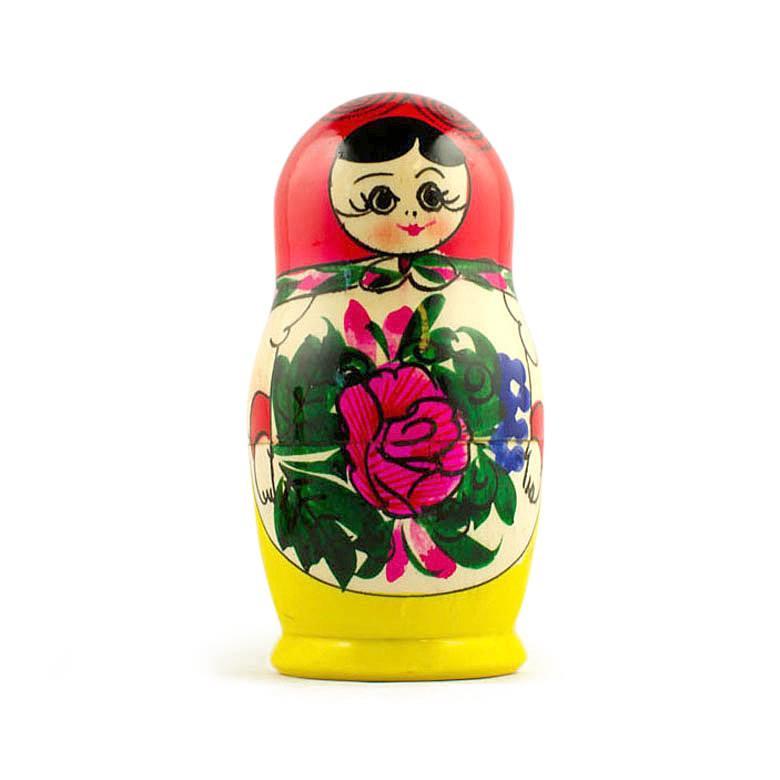 Set Of 5 Traditional  Nesting Dolls 4.5 Inches