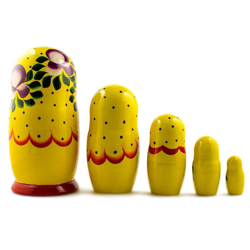 Set Of 5 Darya Nesting Dolls 7 Inches