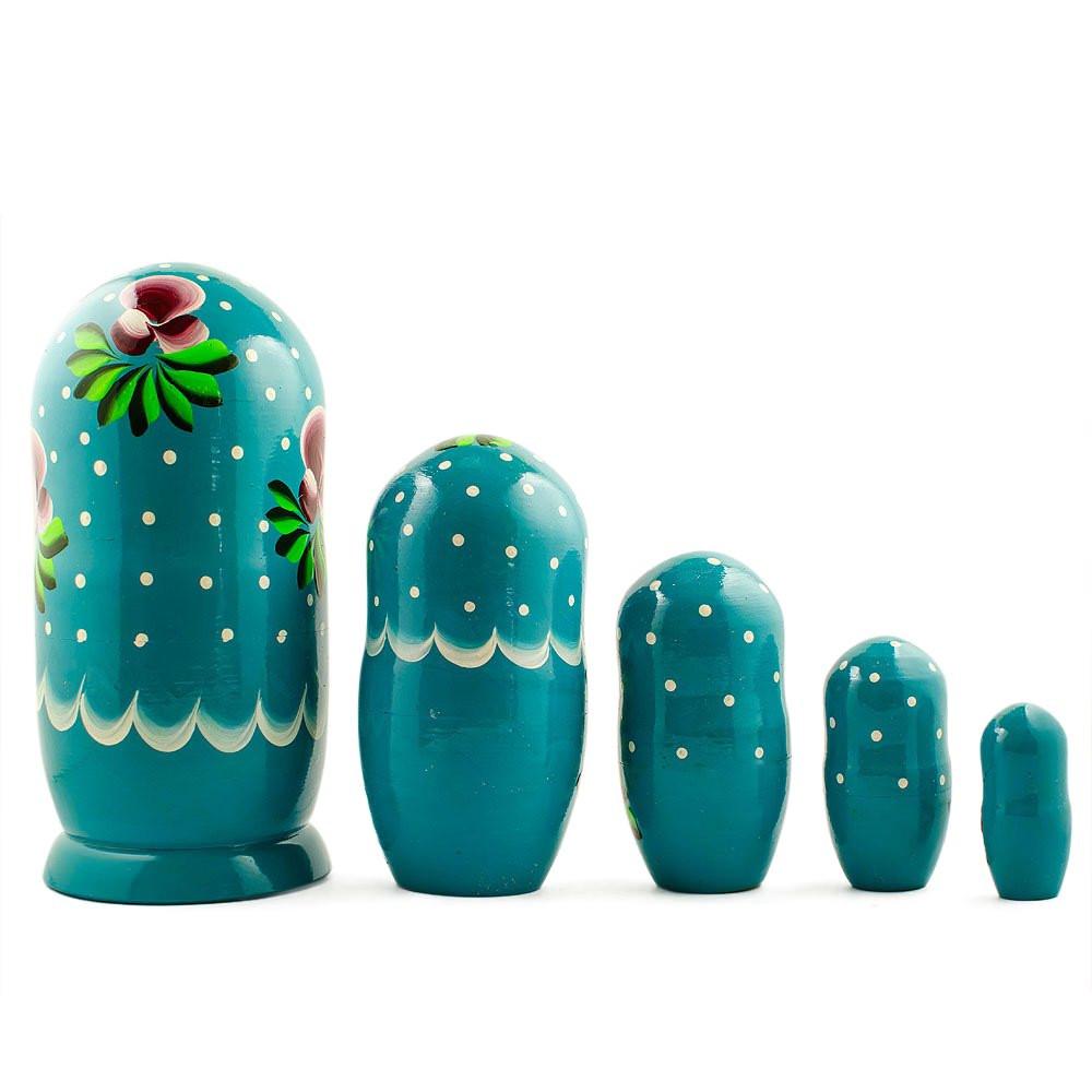 Set Of 5 Alla Nesting Dolls  7 Inches