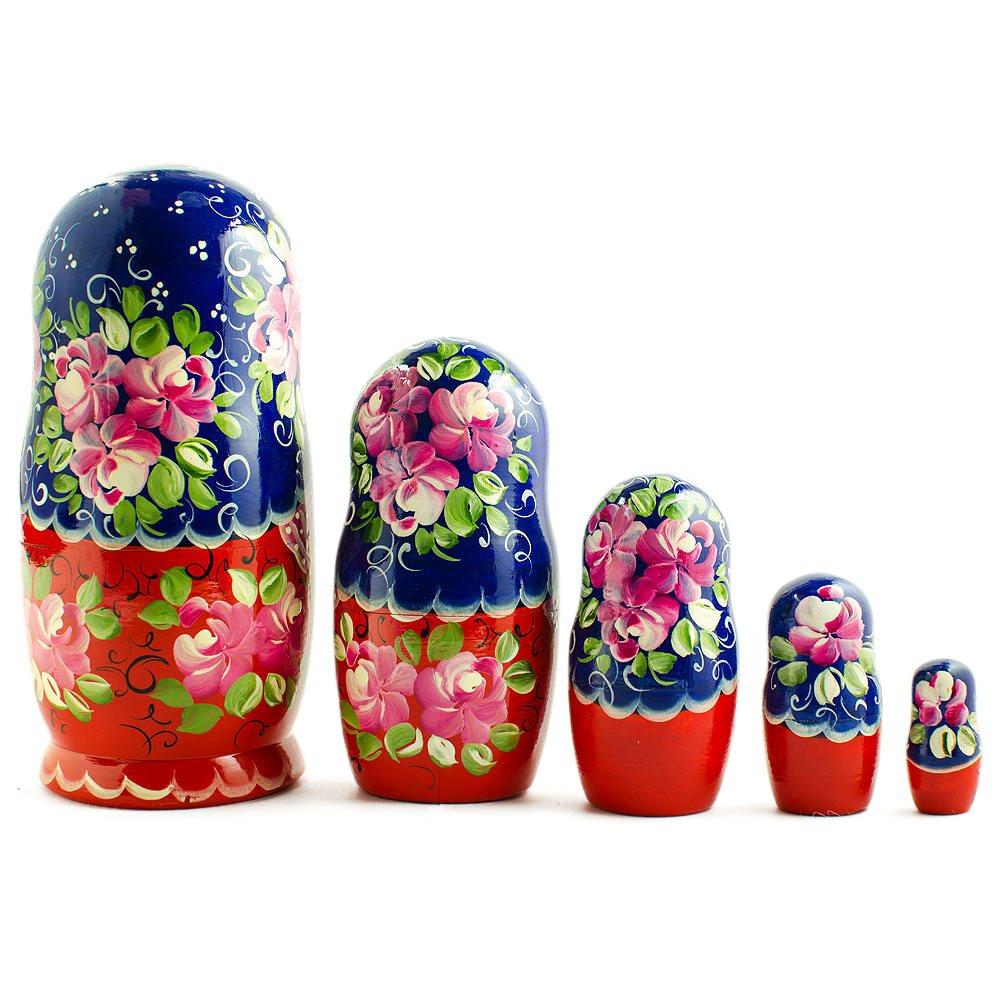 5 Pcs Nadezhda Nesting Dolls 7 Inches