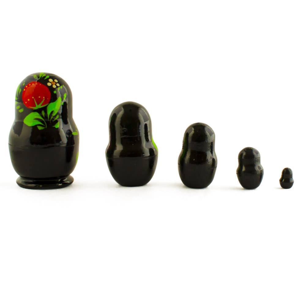 Set Of 5 Strawberries Nesting Dolls 3.5 Inches