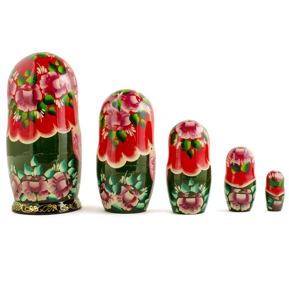 Set Of 5 Fairy Tale Nesting Dolls 7 Inches