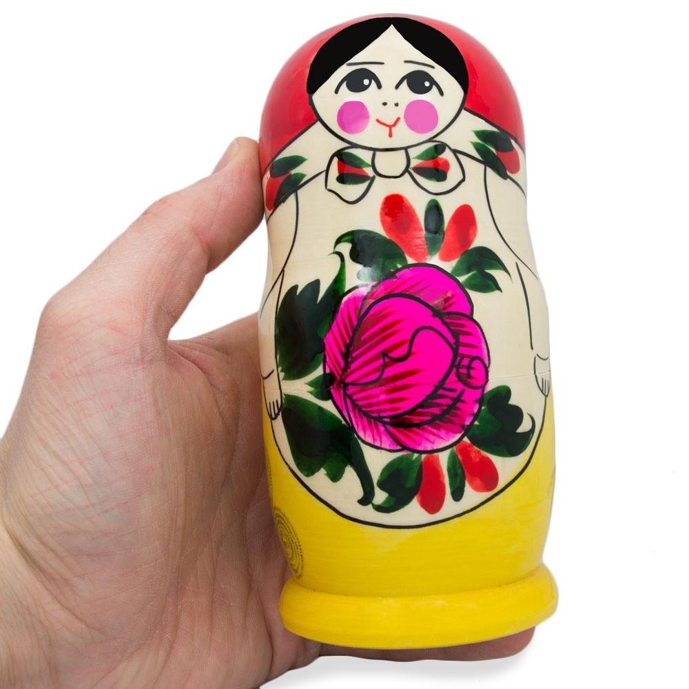 Set Of 6 Wooden Dolls Nesting Dolls Semenov Matryoshka 5.75 Inches