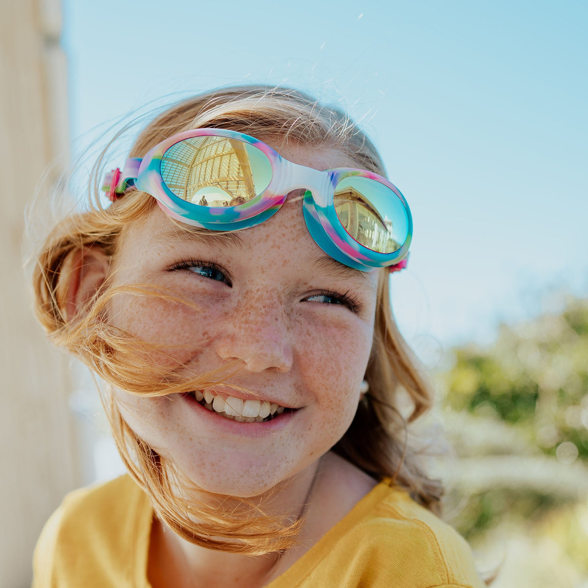 Neapolitan Swirl Taffy Girl Kids' Swim Goggles