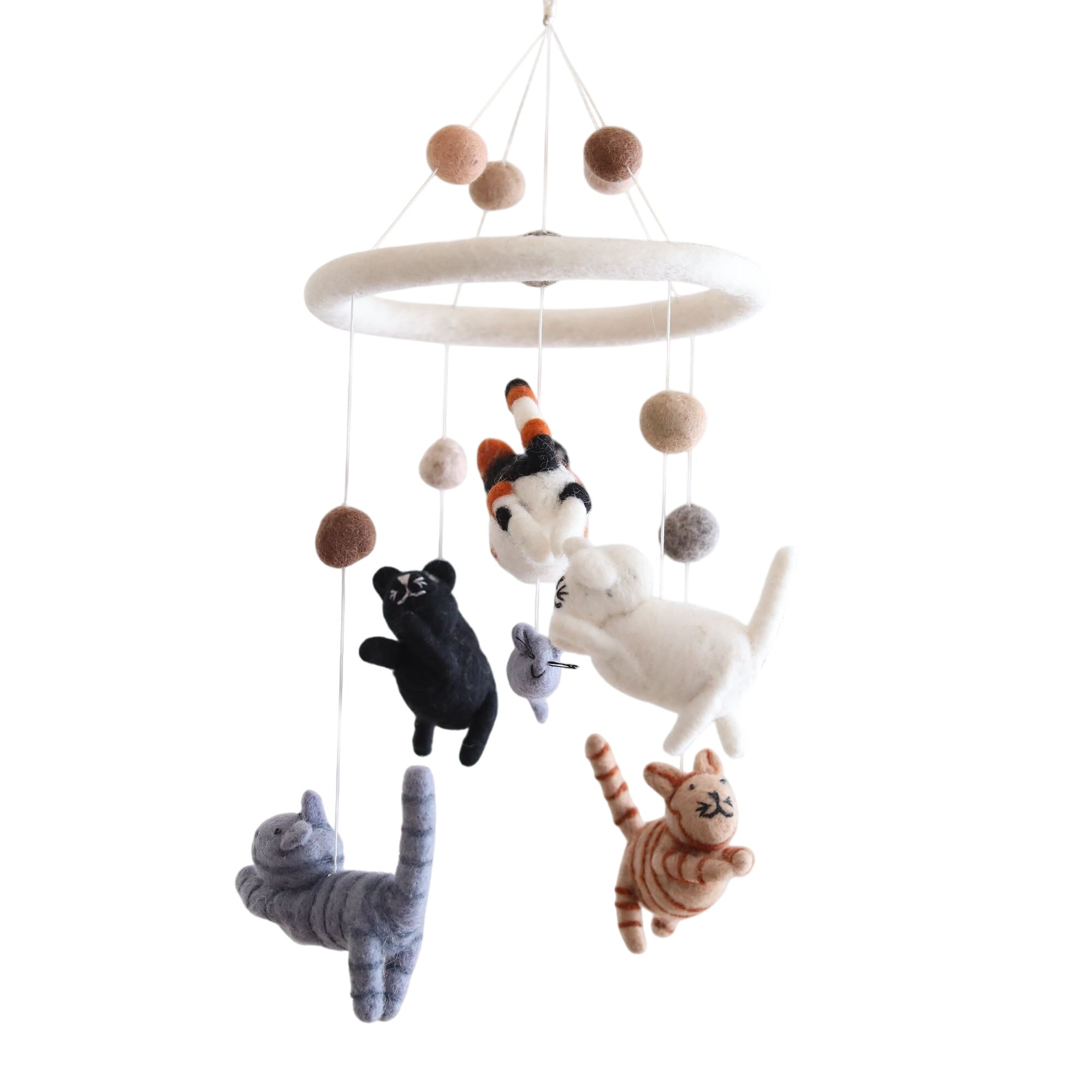 Felt Cat Baby Mobile