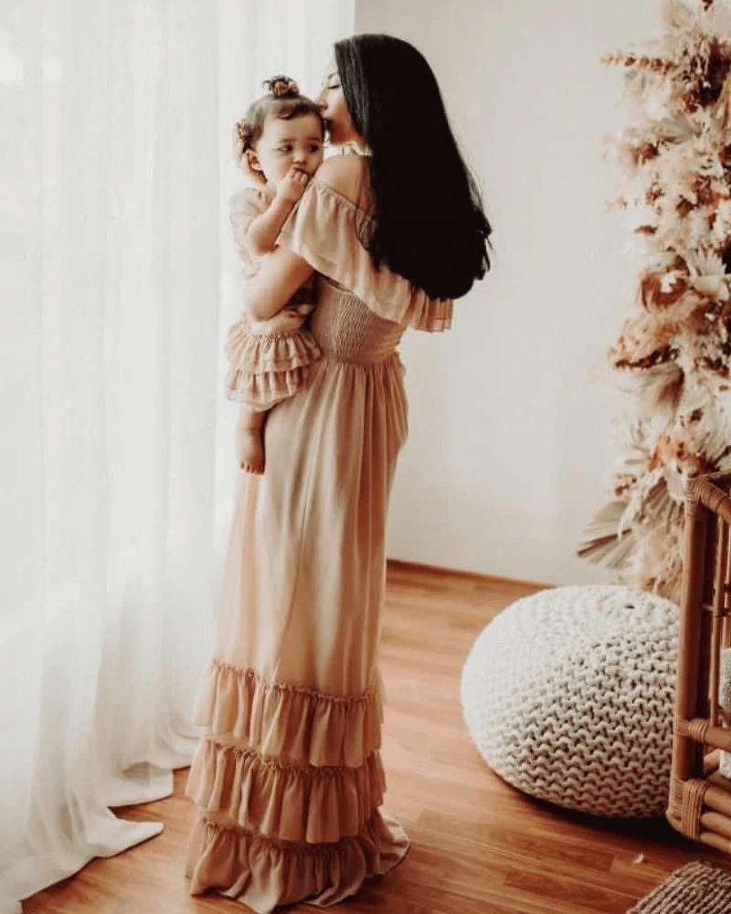 bailey's blossoms nellie ruffle maxi dress reviews Bailey's Blossoms Kids Girl Dress in Gold