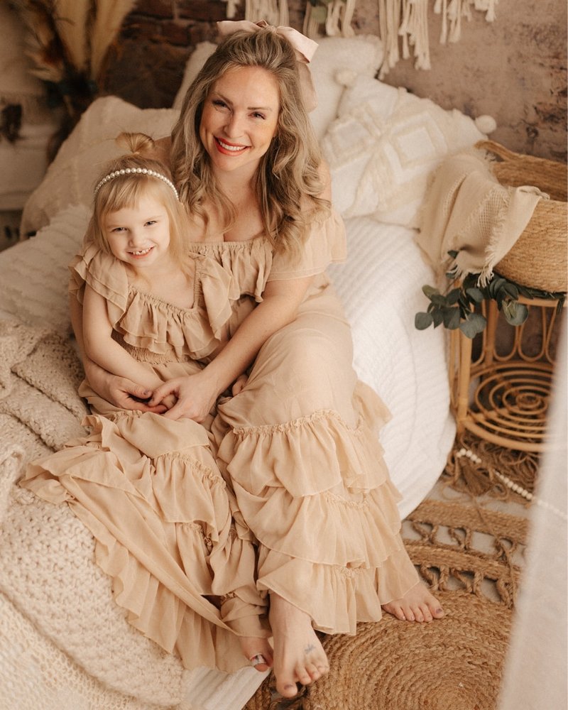 Bailey's Blossoms Champagne Ruffle Maxi Dress for Kids Bailey's Blossoms Champagne Ruffle Maxi Dress for Kids