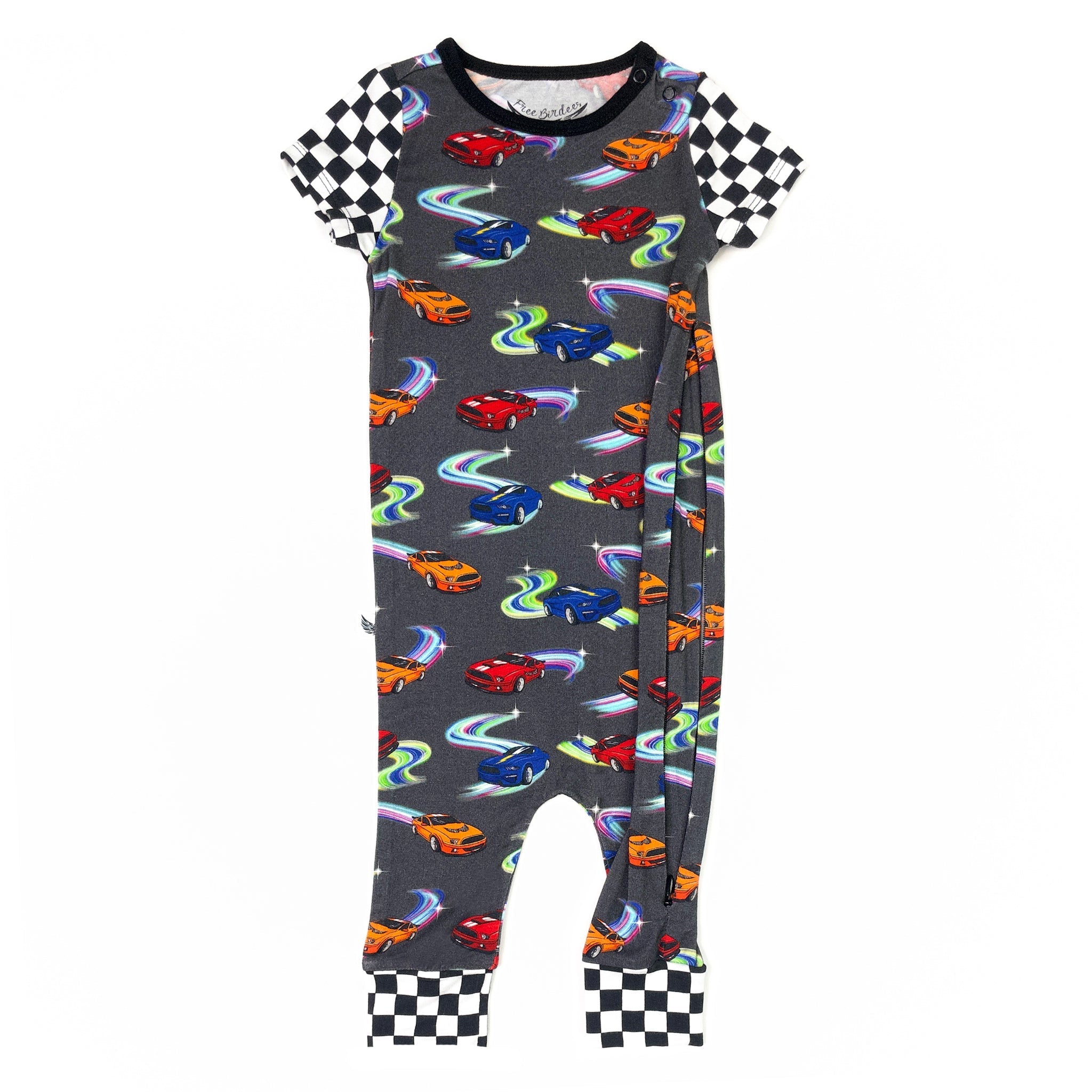 Neon Street Racers Romper With Side Zipper (0-24m)