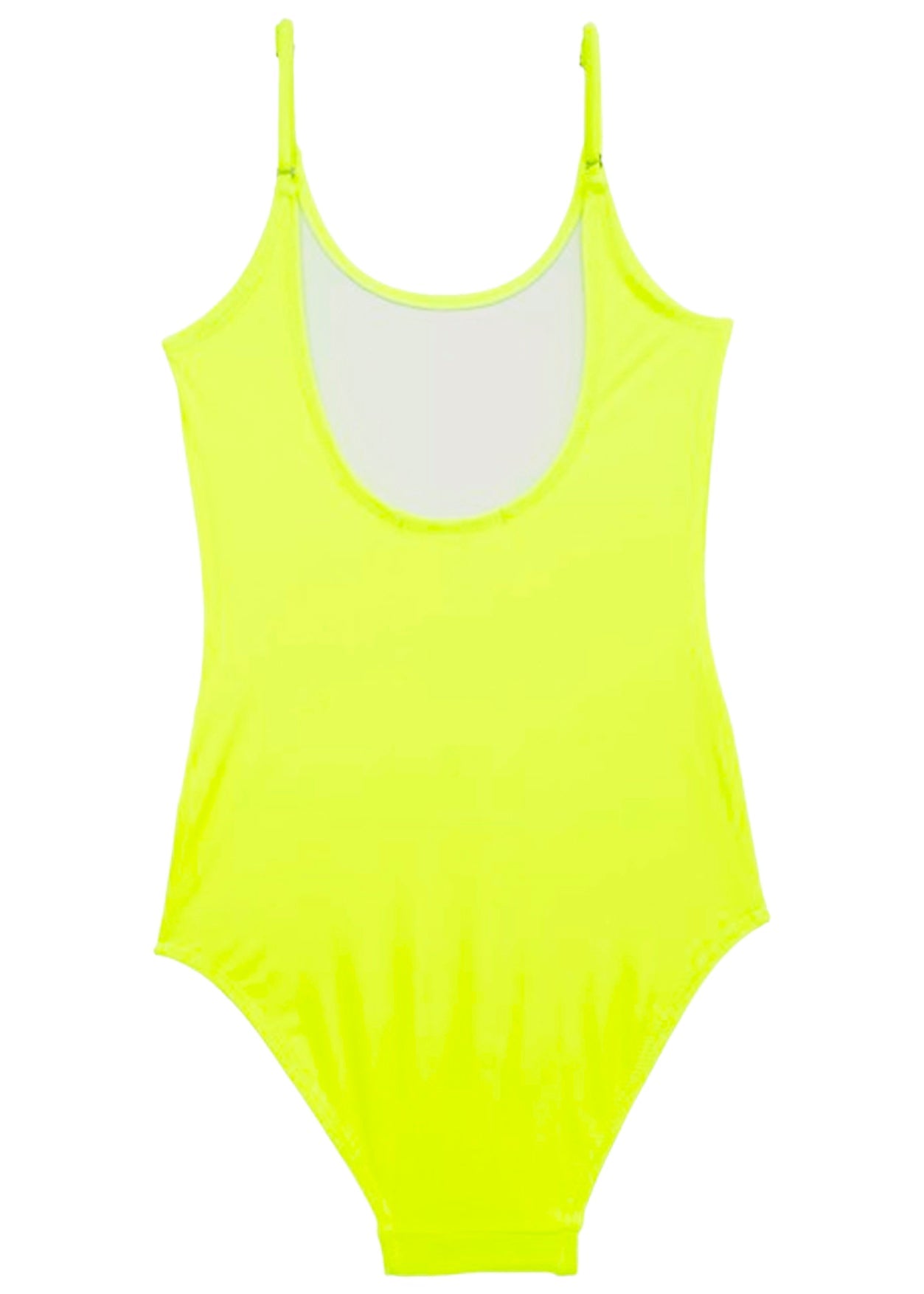 Neon Yellow Adjustable Straps Swimsuit