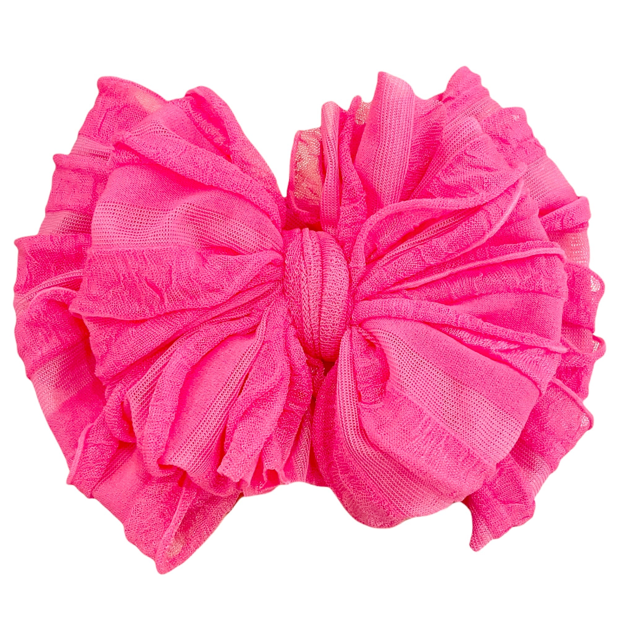 Neon Pink | Signature Ruffled Baby Headband