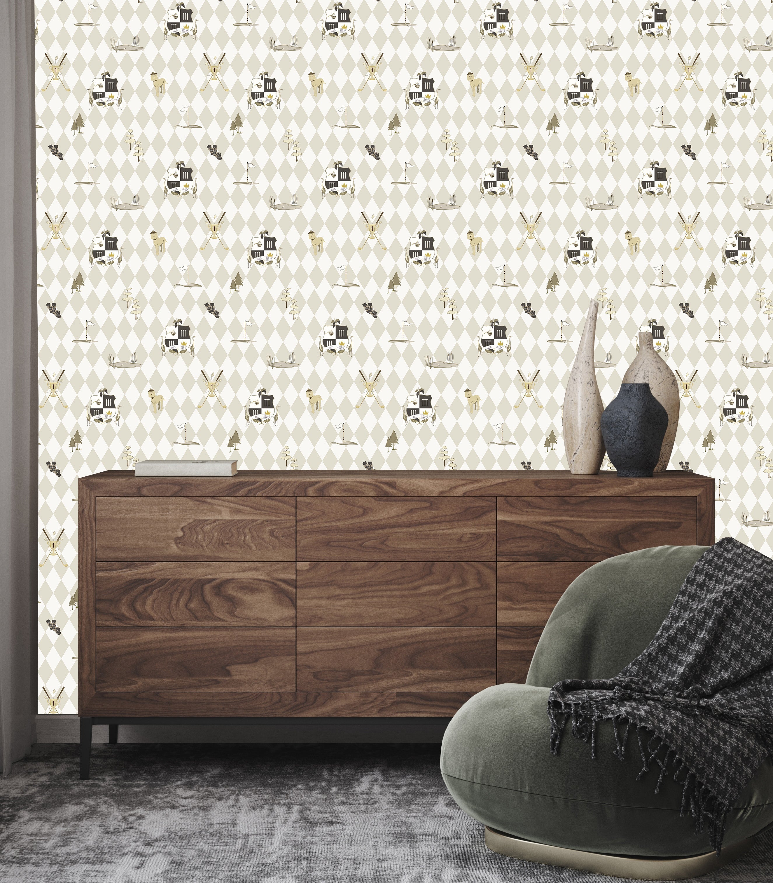 Alfred Wallpaper By Linen And Paper Design