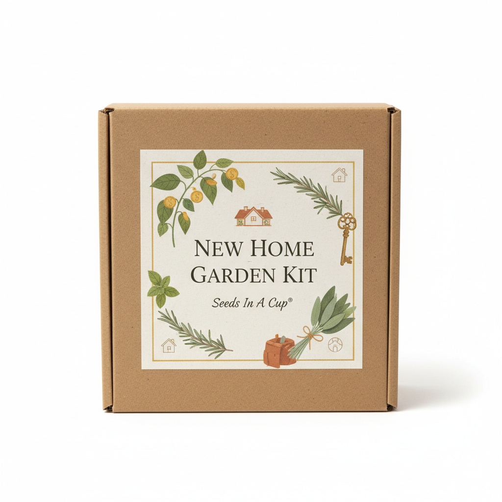 New Home Garden Kit | Money Plant, Rosemary, Basil & Sage |
