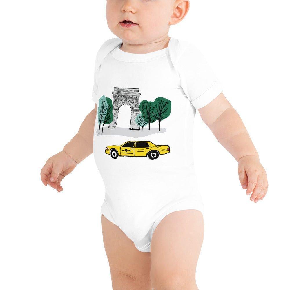 New York City Washington Sq Park Baby Short Sleeve One Piece