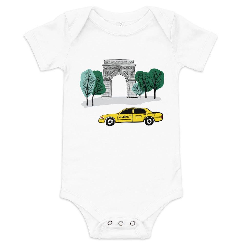 New York City Washington Sq Park Baby Short Sleeve One Piece