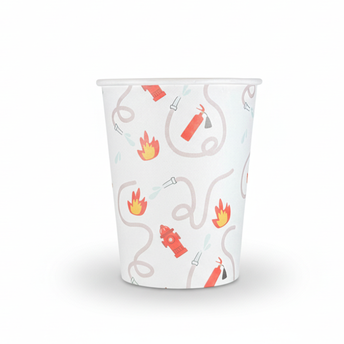 Firetruck Paper Cups  9oz (8 Pack)