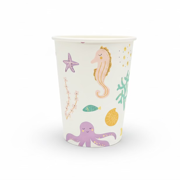Mermaid Paper Cups 9oz (8 Pack)