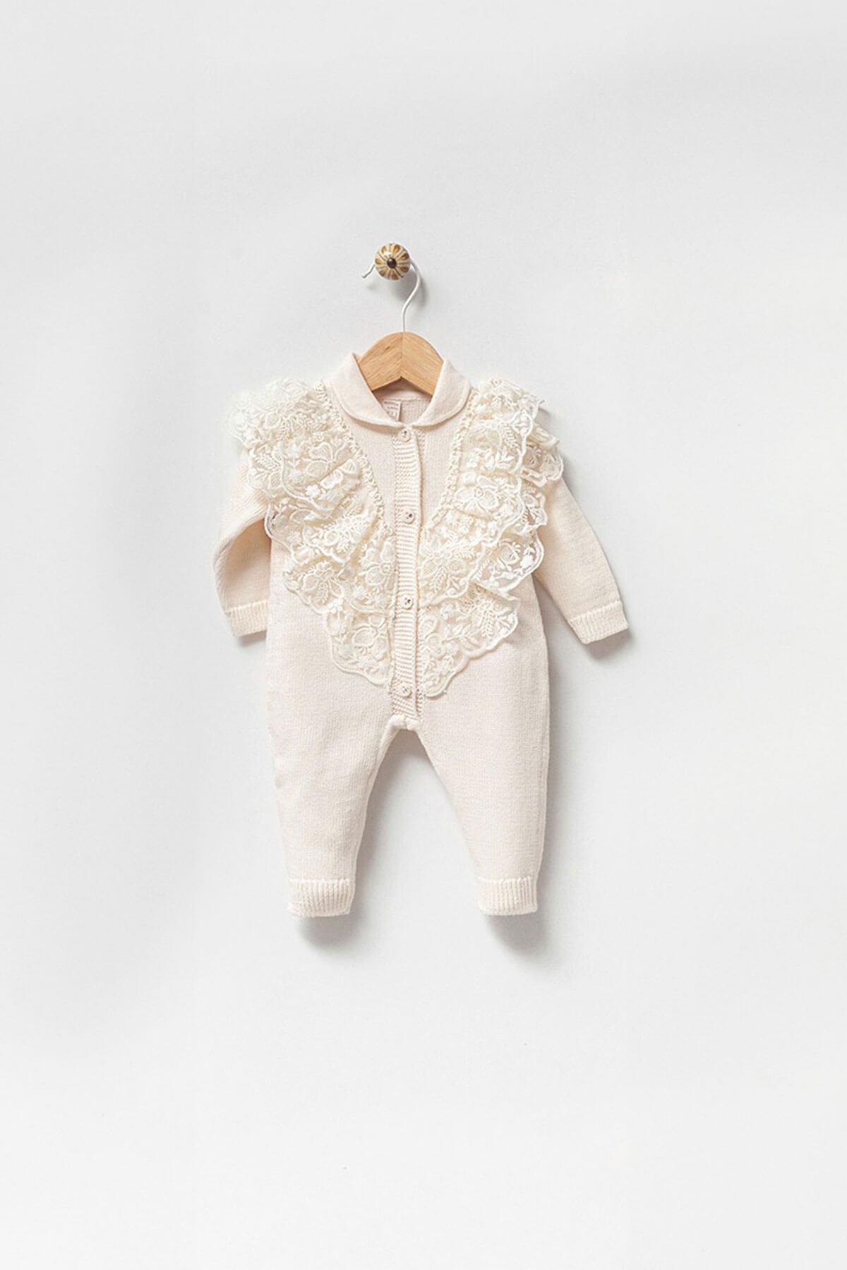 Eva Cream Newborn Knitwear Coming Home Set (5 Pcs)