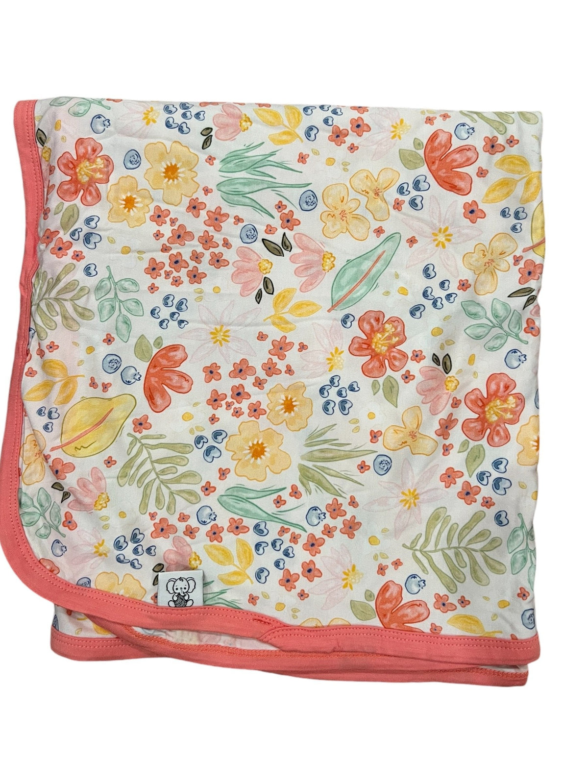 My First Flower Bamboo Swaddle | Floral Baby Blanket