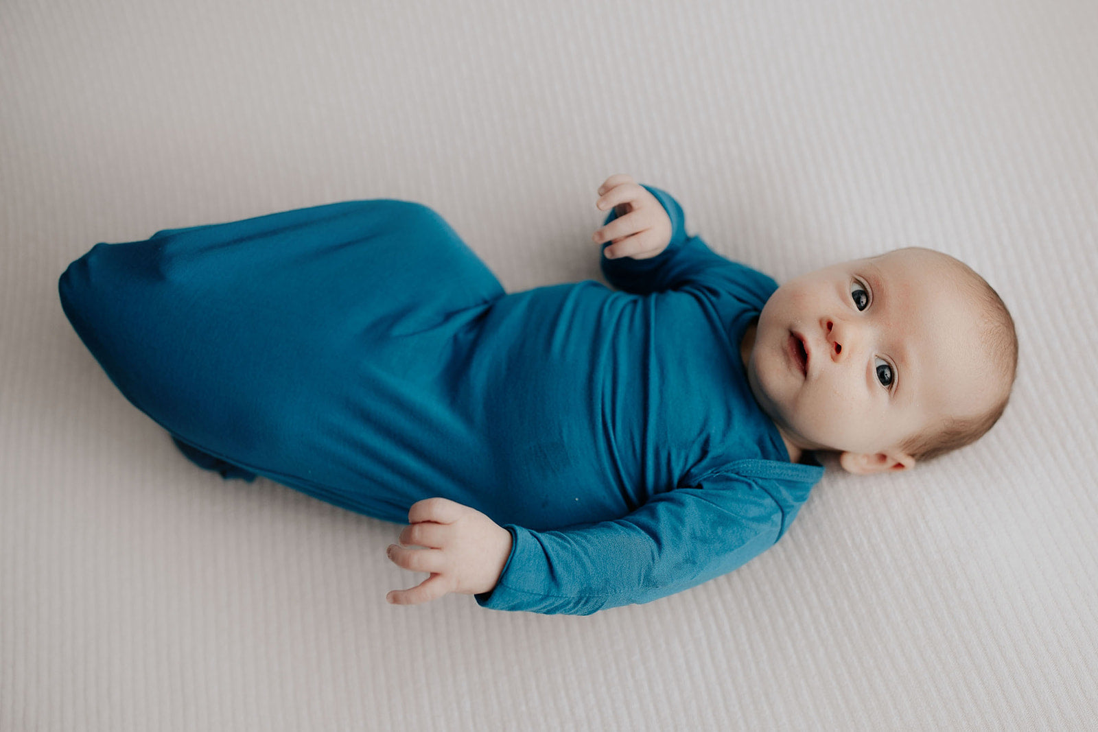 Blue Knotted Newborn Baby Gown