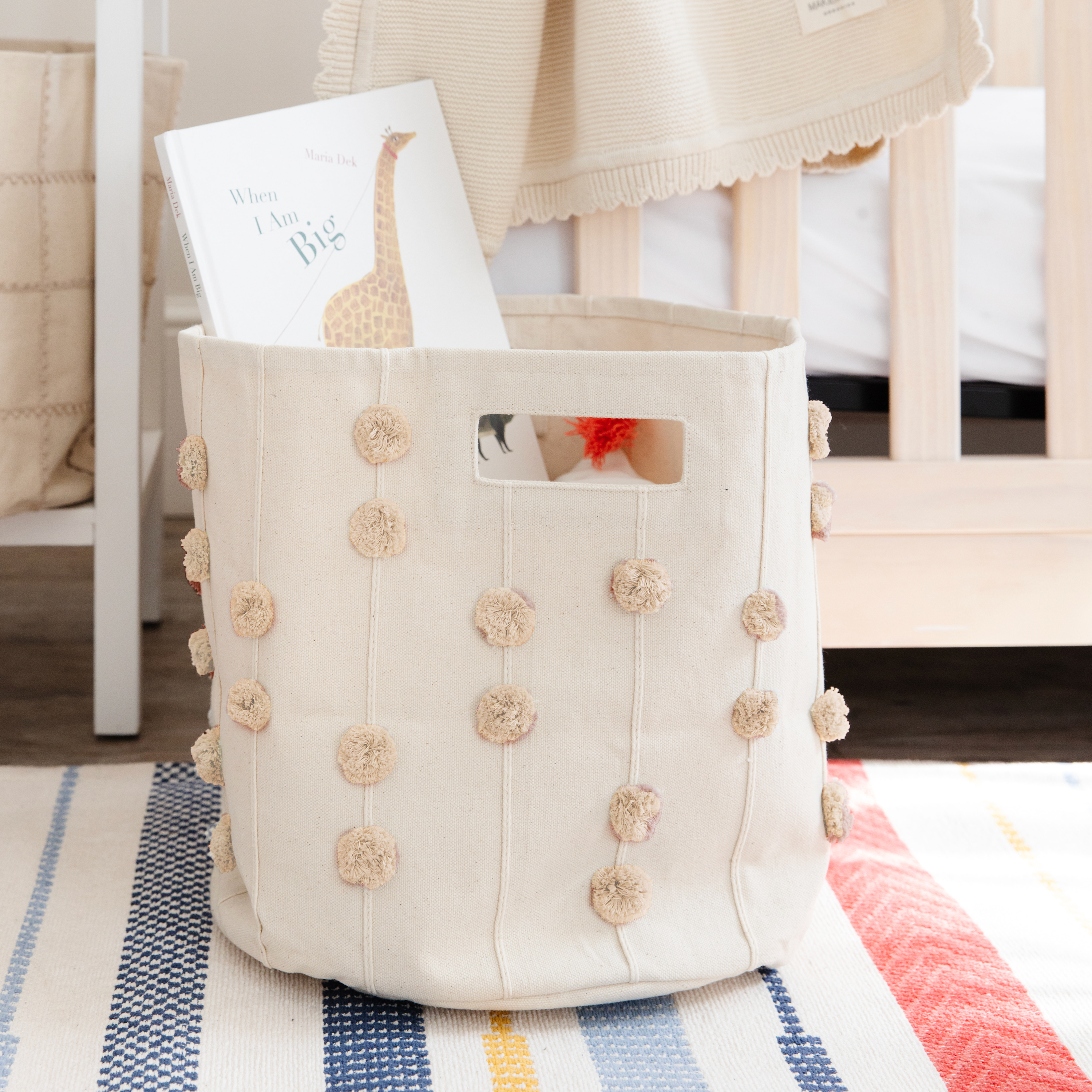 Storage Basket Pompom Pecan