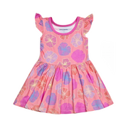Seaflower Bamboo Flutter Sleeve Dress