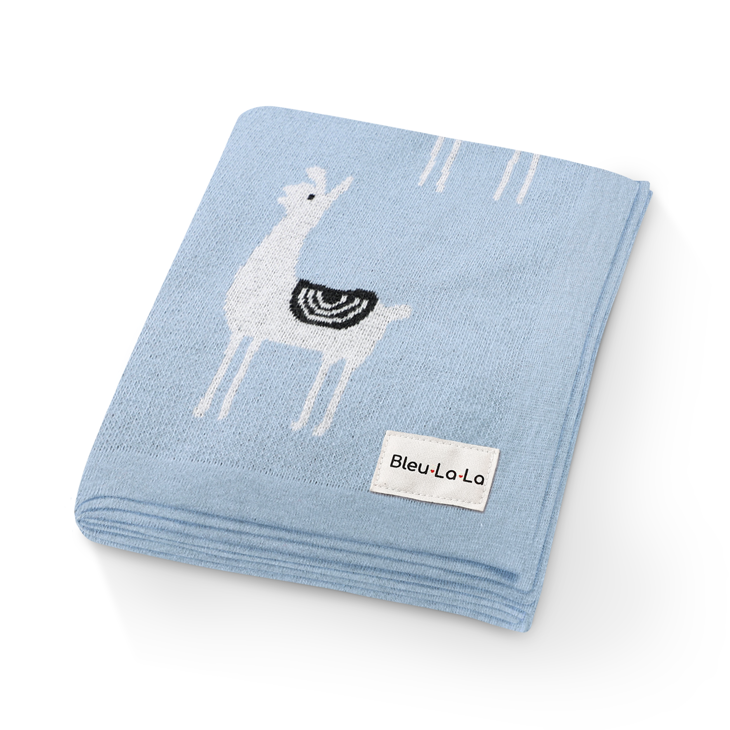 Luxury Knit Llama Swaddle Baby Blanket by Bleu La La