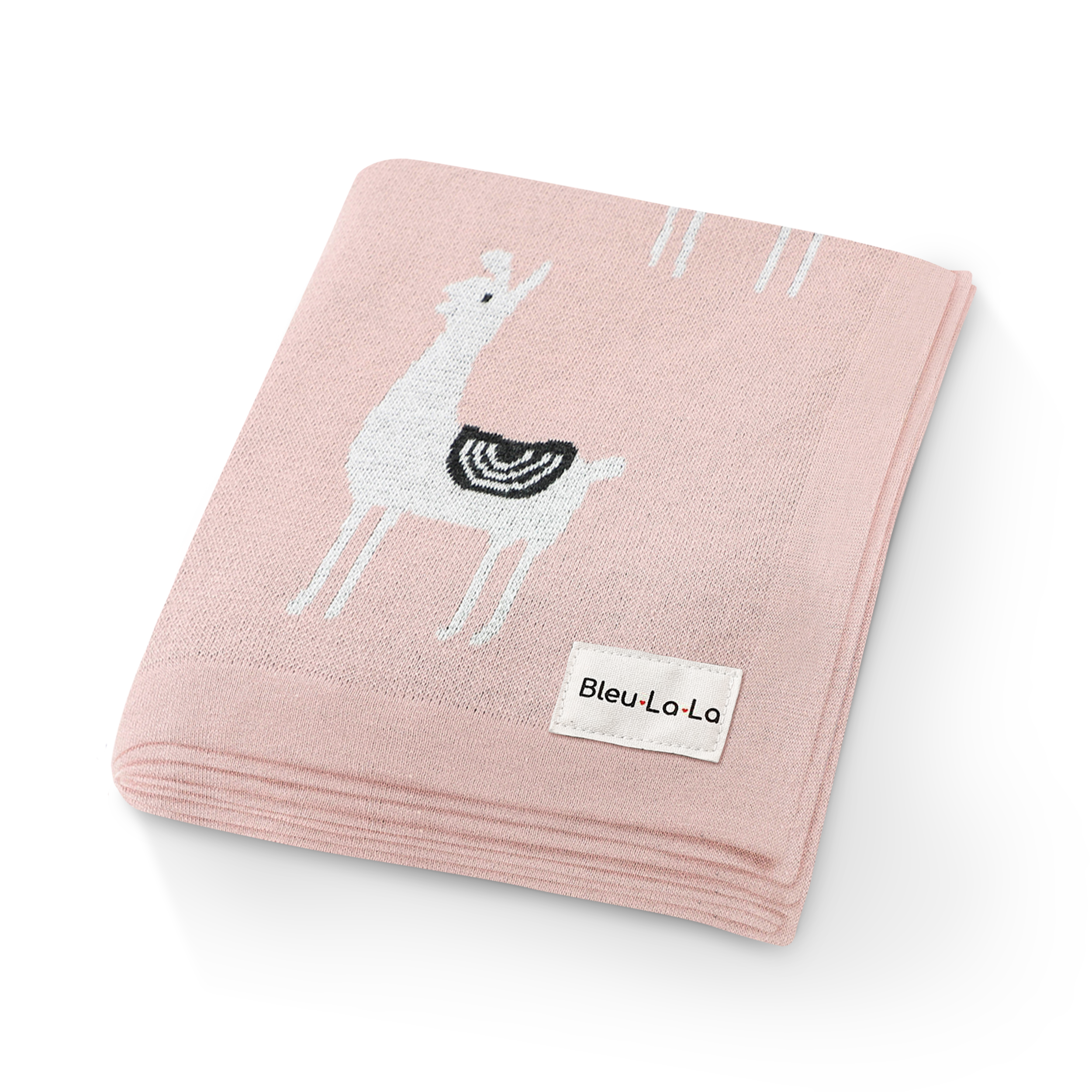 Luxury Knit Llama Swaddle Baby Blanket by Bleu La La