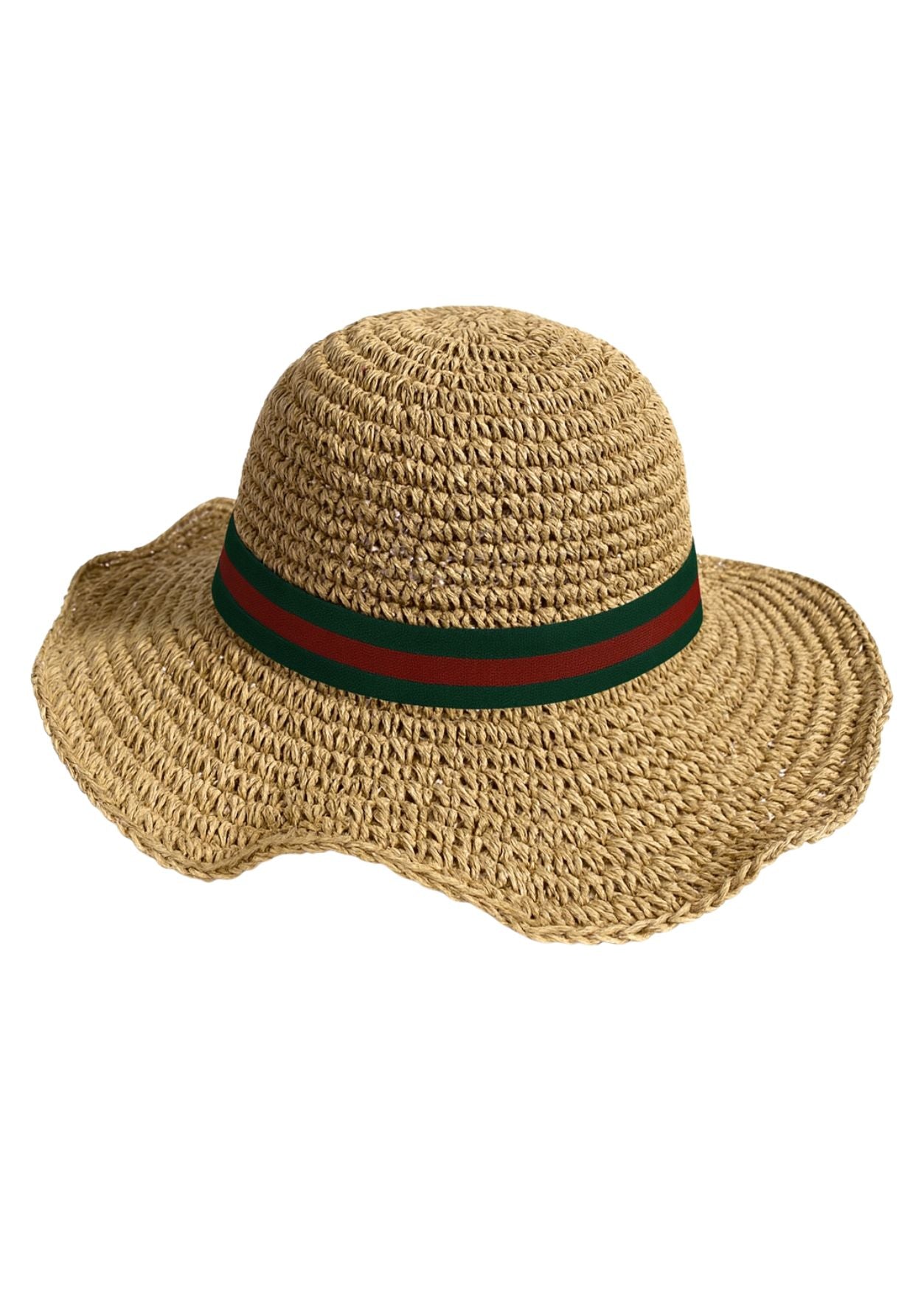 Straw Hat With Stripe