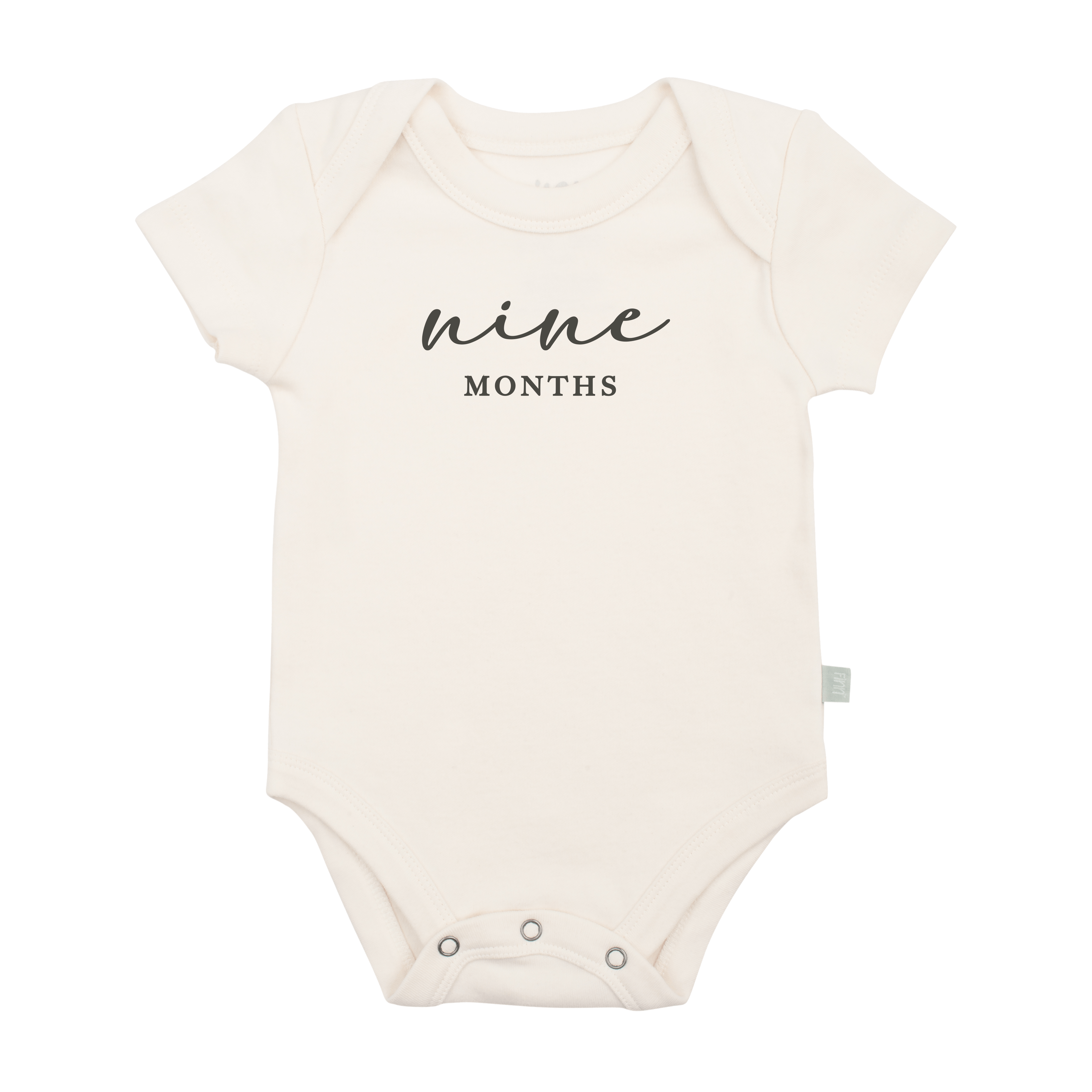 Graphic Bodysuit | Nine Months Milestone Charcoal
